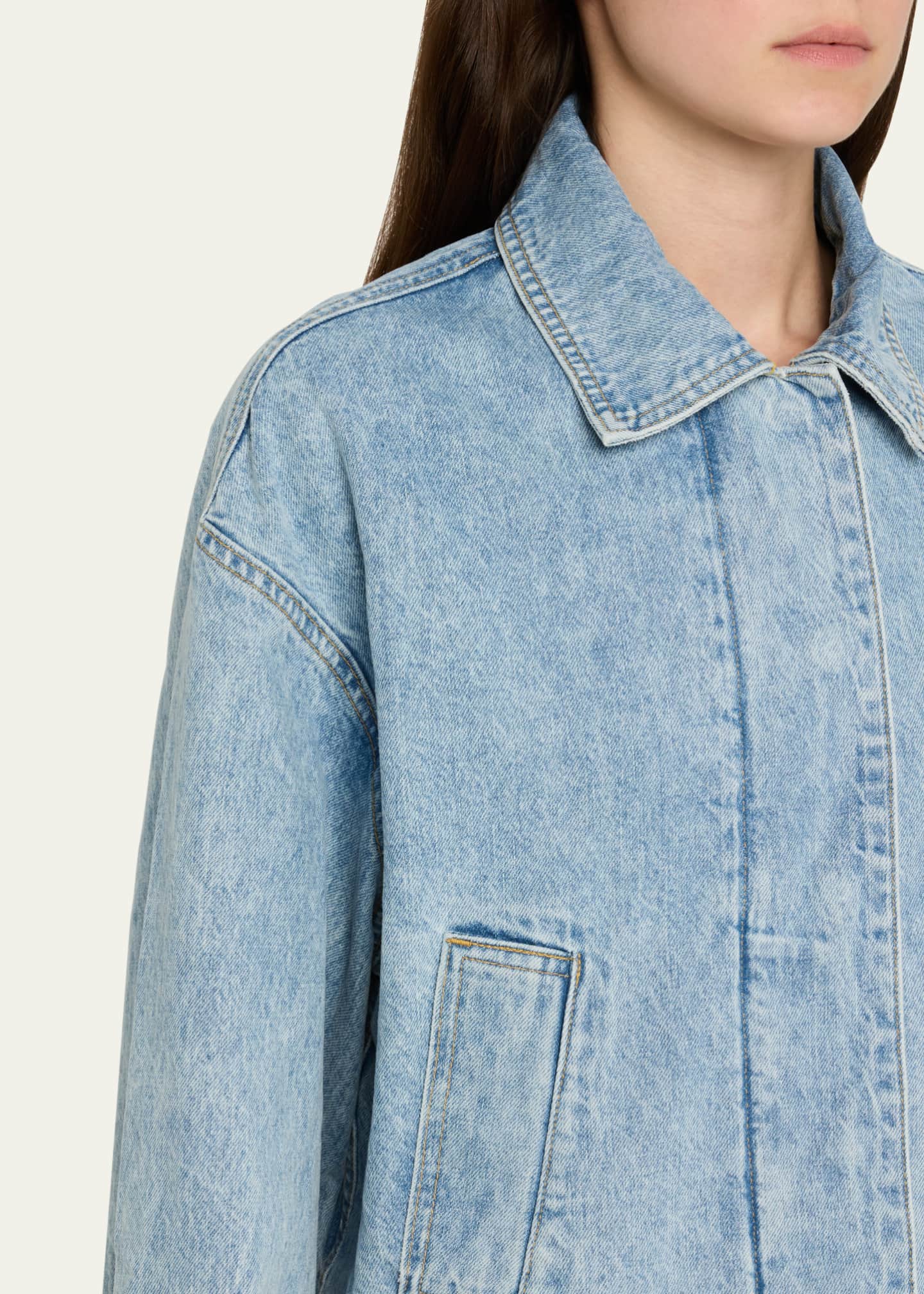 SIMKHAI Everli Cropped Denim Jacket Image 5 of 5