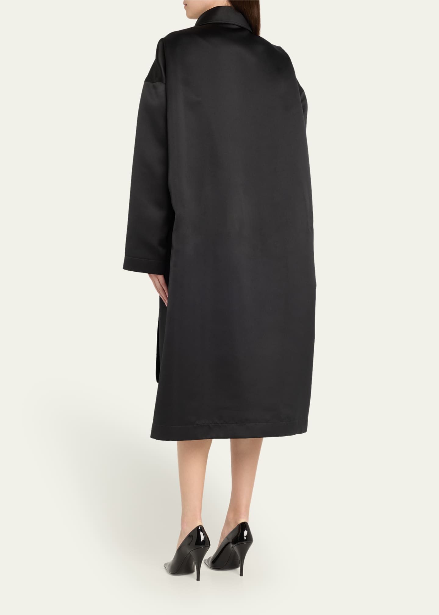 Bach Mai Velvet Tie-Back Oversized Lab Coat Image 3 of 5