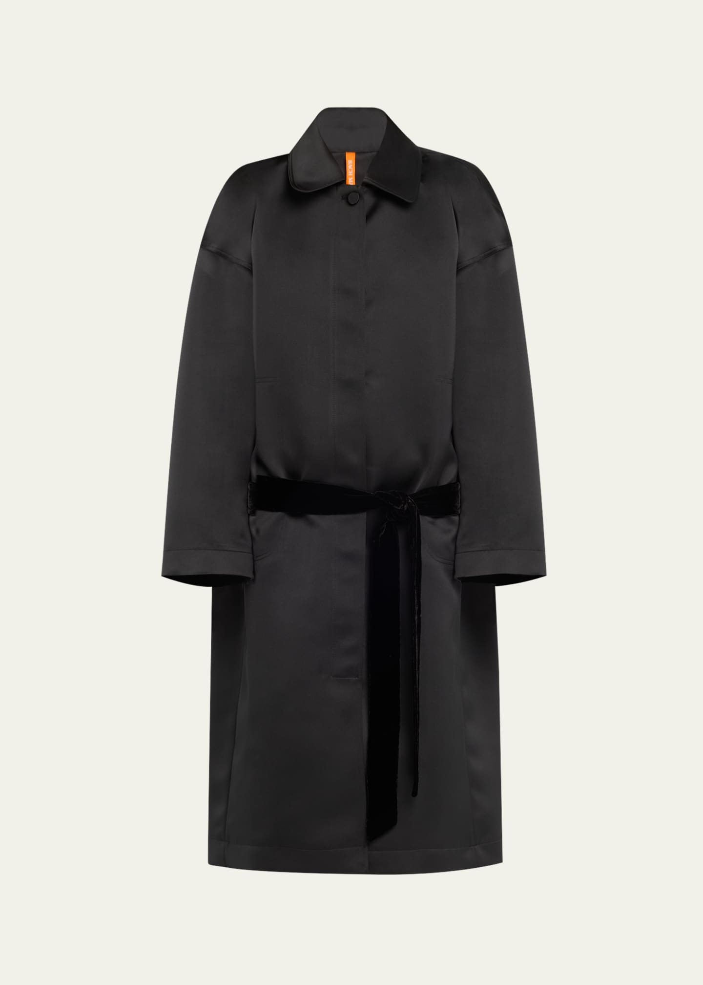 Bach Mai Velvet Tie-Back Oversized Lab Coat Image 1 of 5