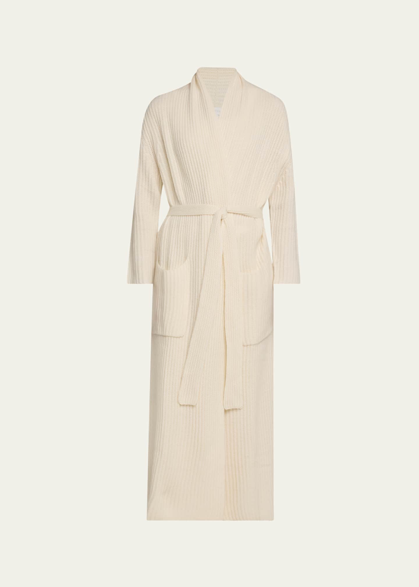 Arlotta Cashmere Rib Knit Cashmere Robe Image 1 of 3