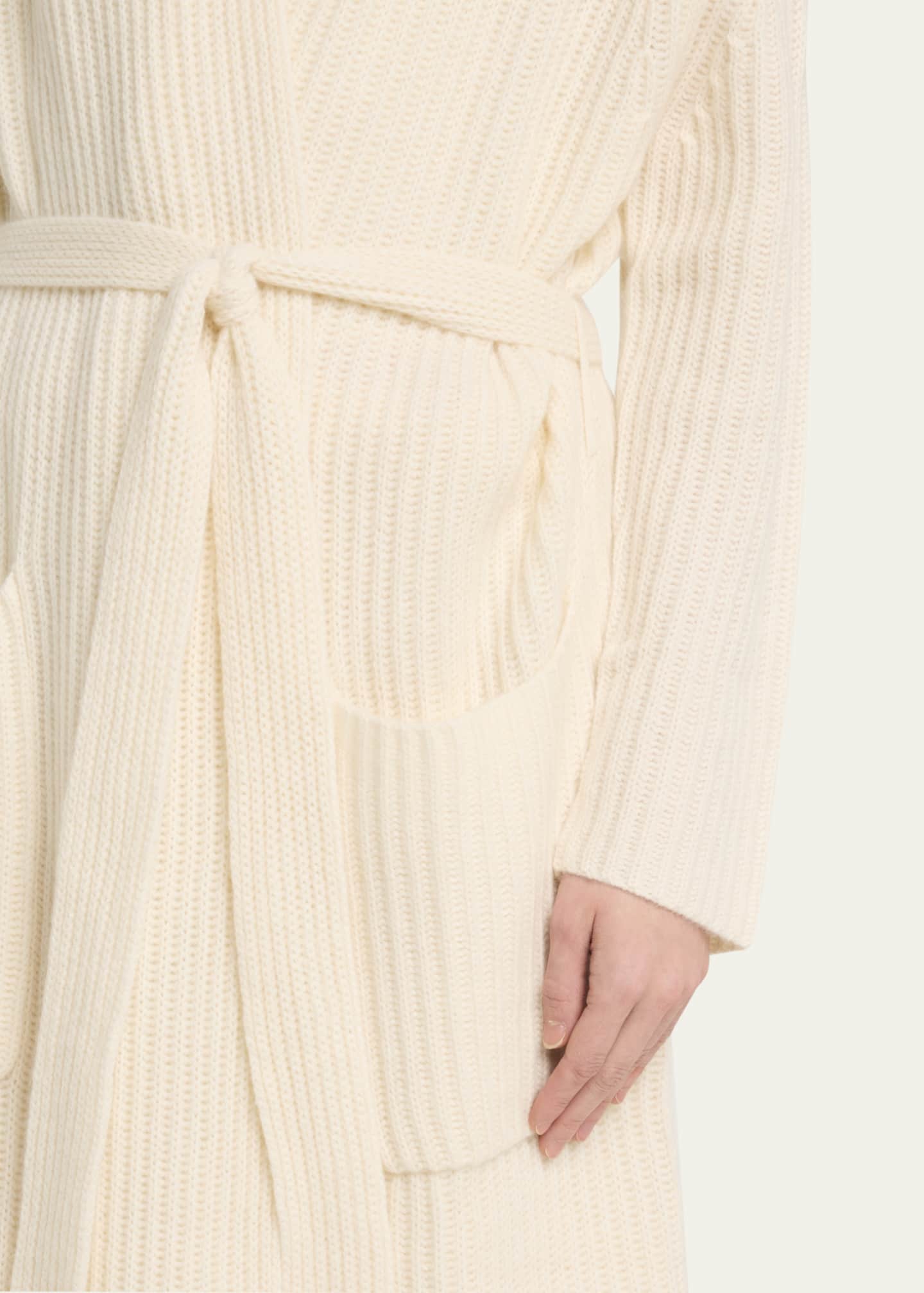 Arlotta Cashmere Rib Knit Cashmere Robe Image 3 of 3