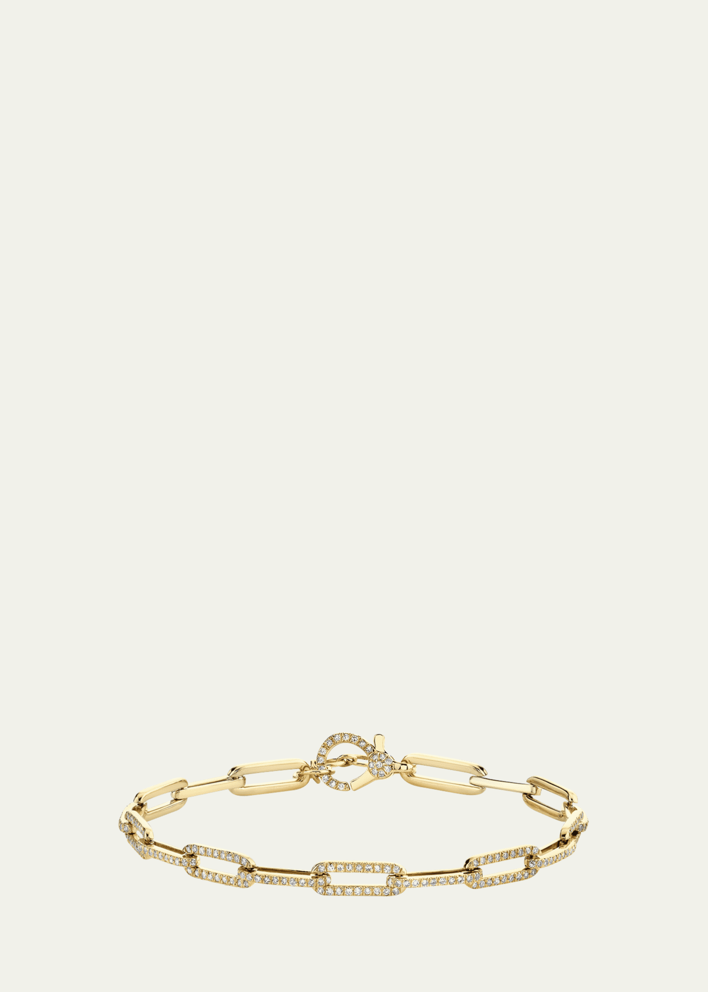 SHAY 18K Yellow Gold Pavé Diamond Flat Cable Link Bracelet