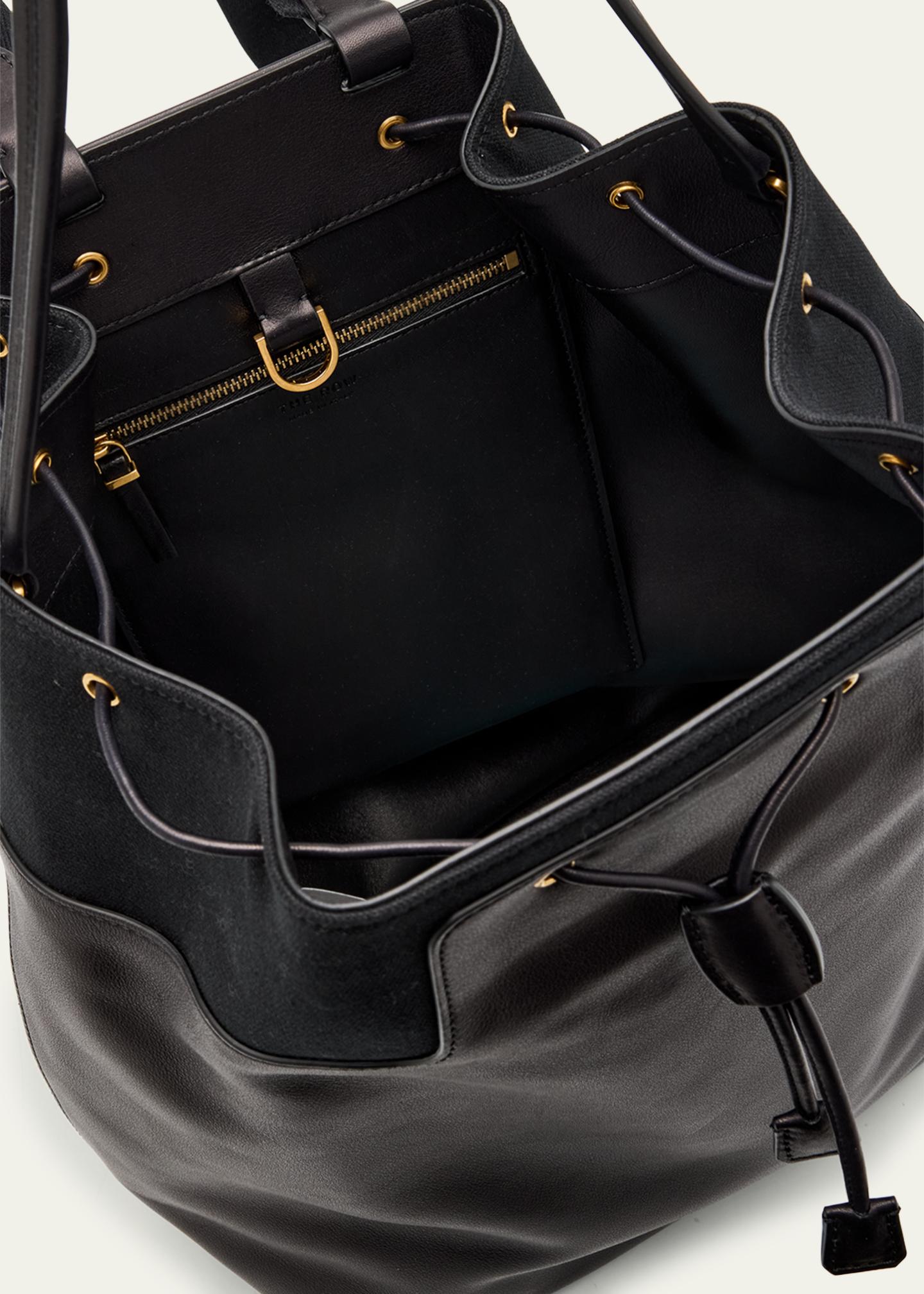 THE ROW Men's Spring 11 Canvas and Leather Backpack - Bergdorf Goodman