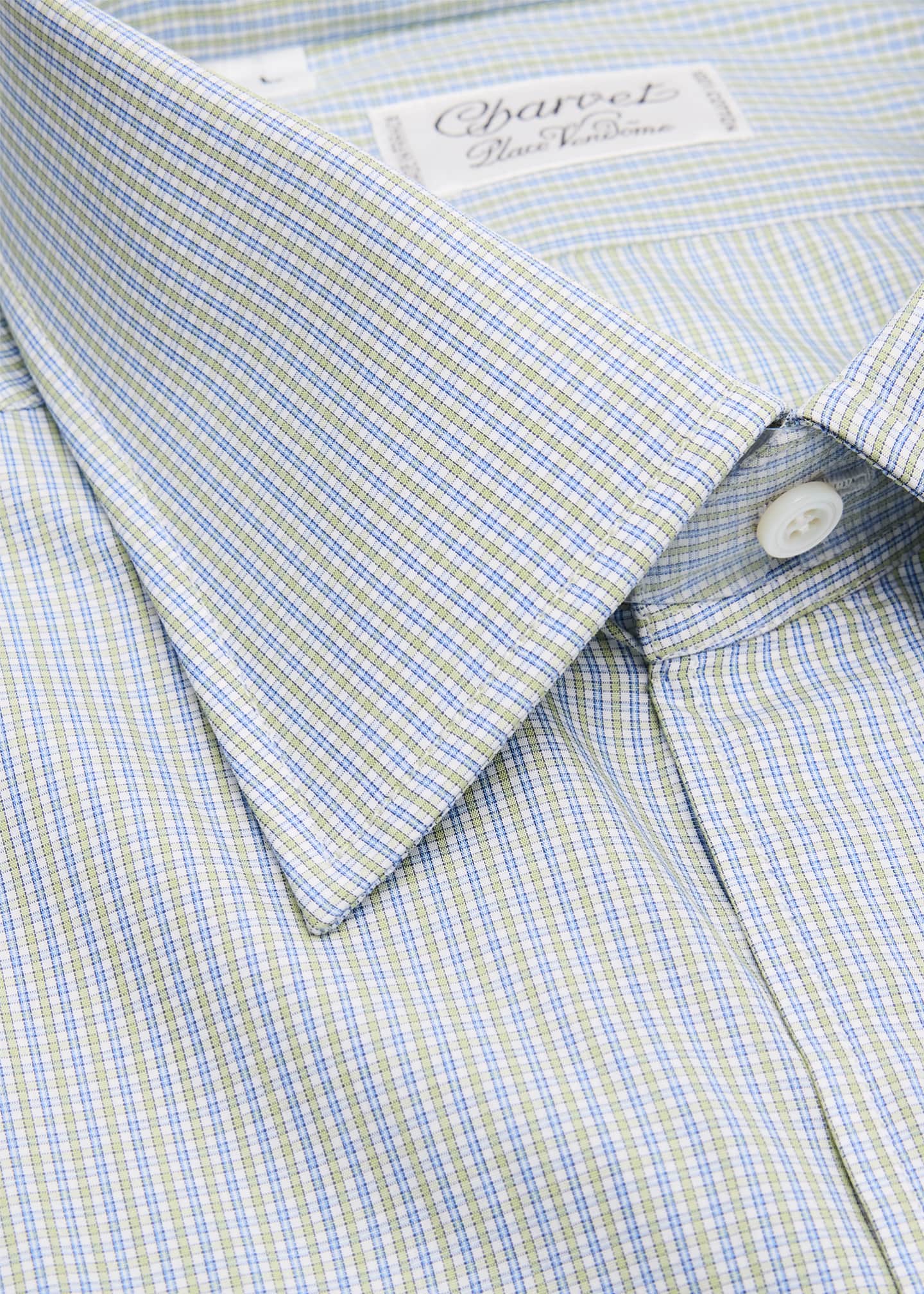 Charvet Men's Slim-Fit Cotton Mini Check Sport Shirt Image 2 of 2