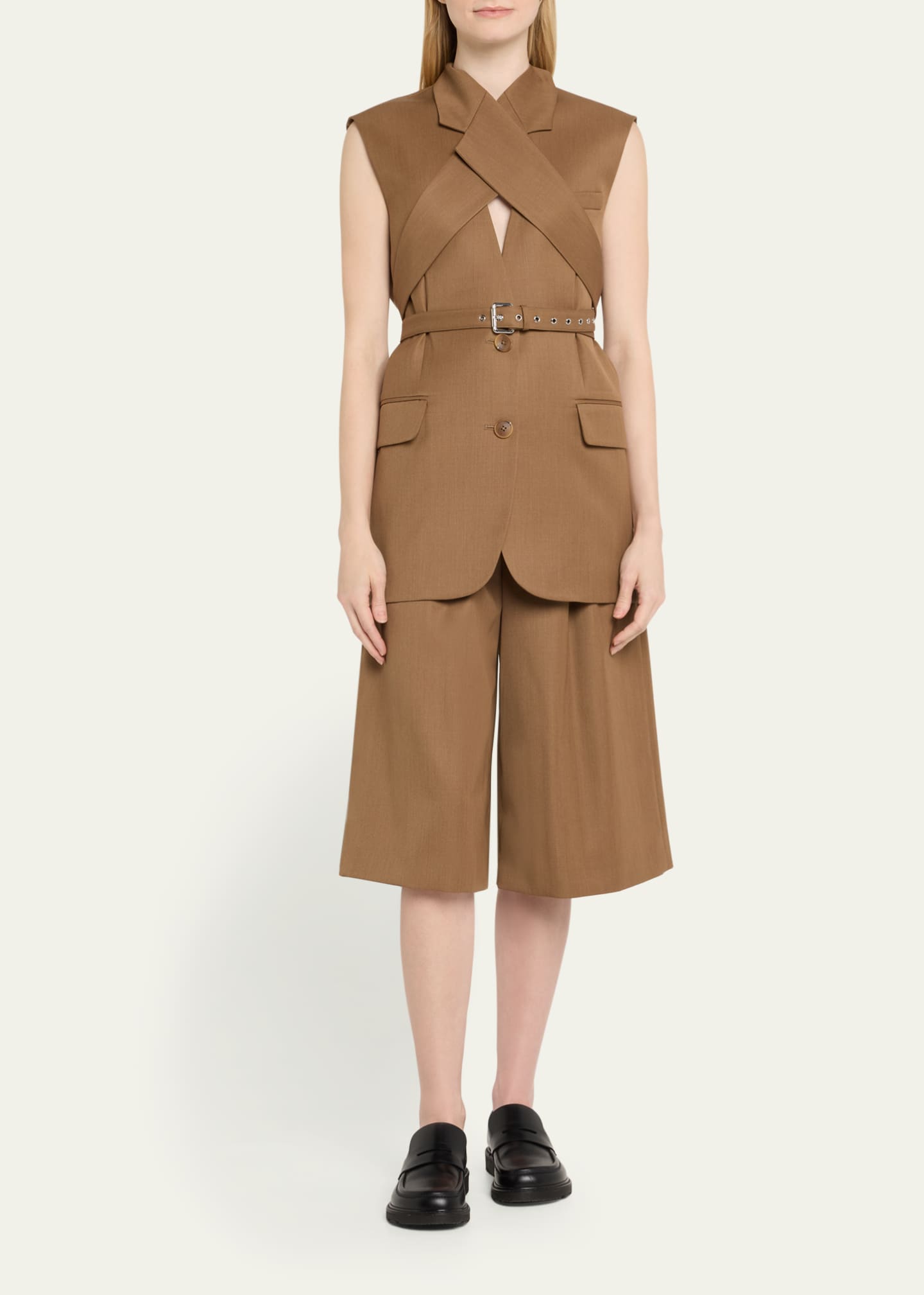Monse Criss Cross Belted Wool Jacket Image 2 of 5
