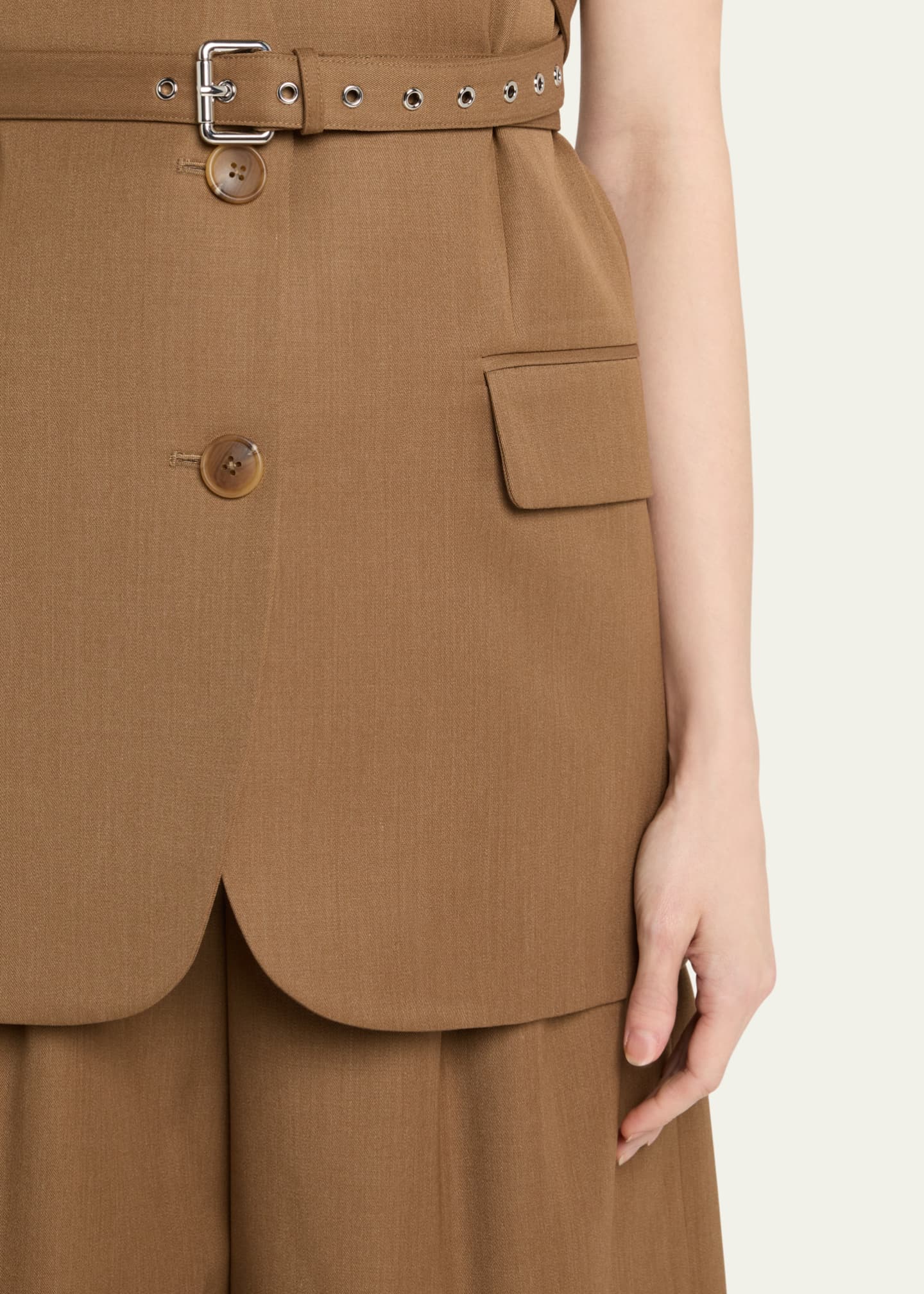 Monse Criss Cross Belted Wool Jacket Image 5 of 5