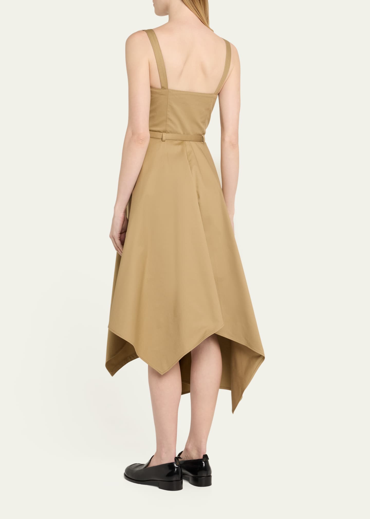 Monse Fit-and-Flare Asymmetric Midi Tank Dress Image 3 of 5