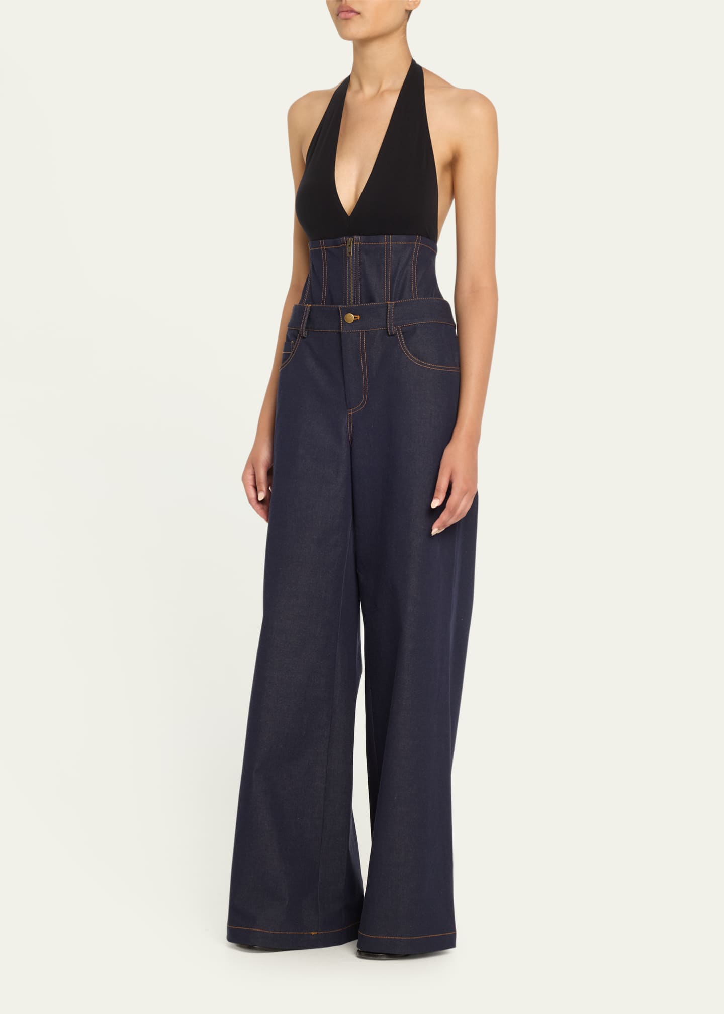 Monse Corset Denim Jeans Image 4 of 5