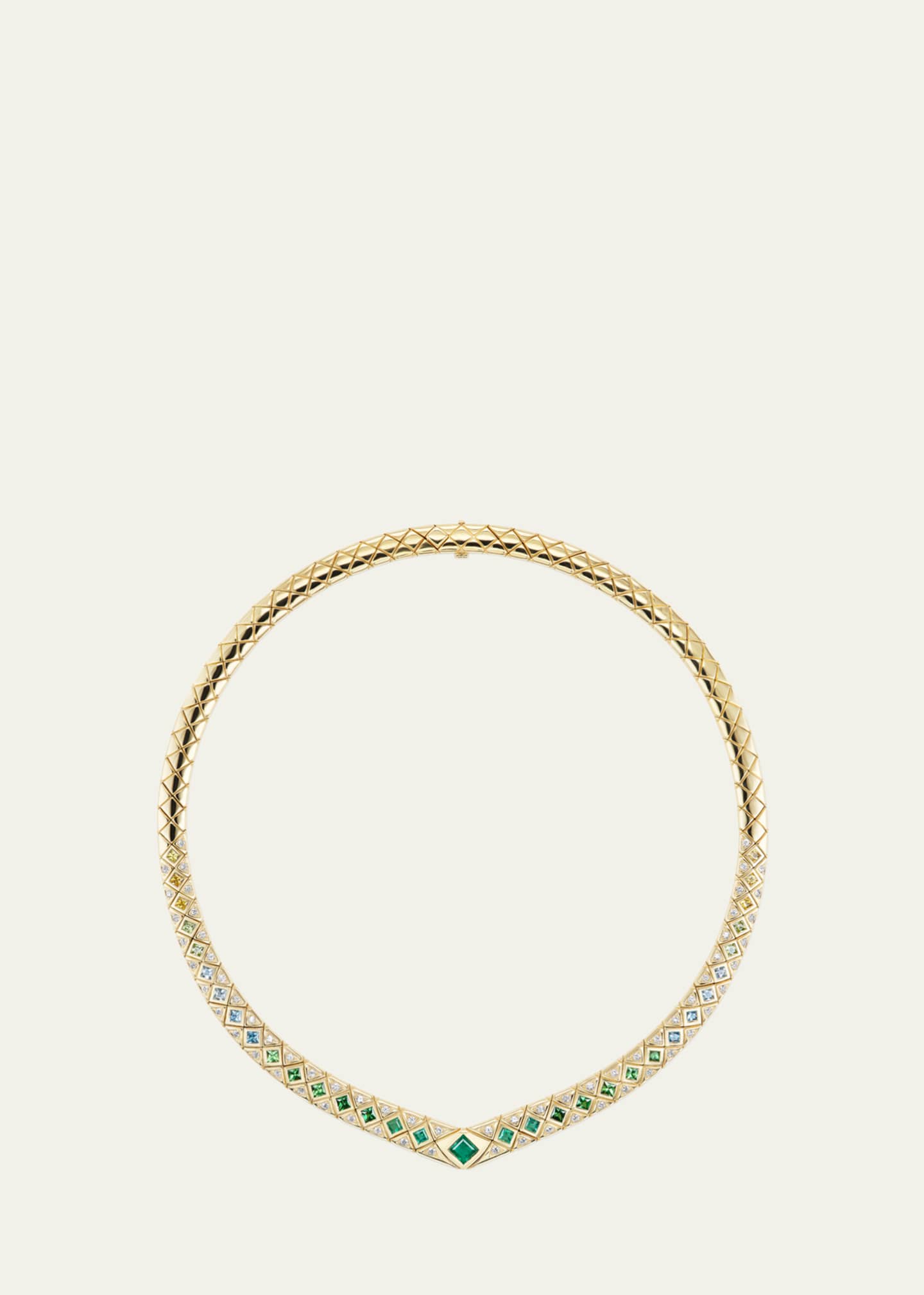 Orly Marcel Bliss Collar Necklace in 18K Yellow Gold with Diamonds Image 1 of 2