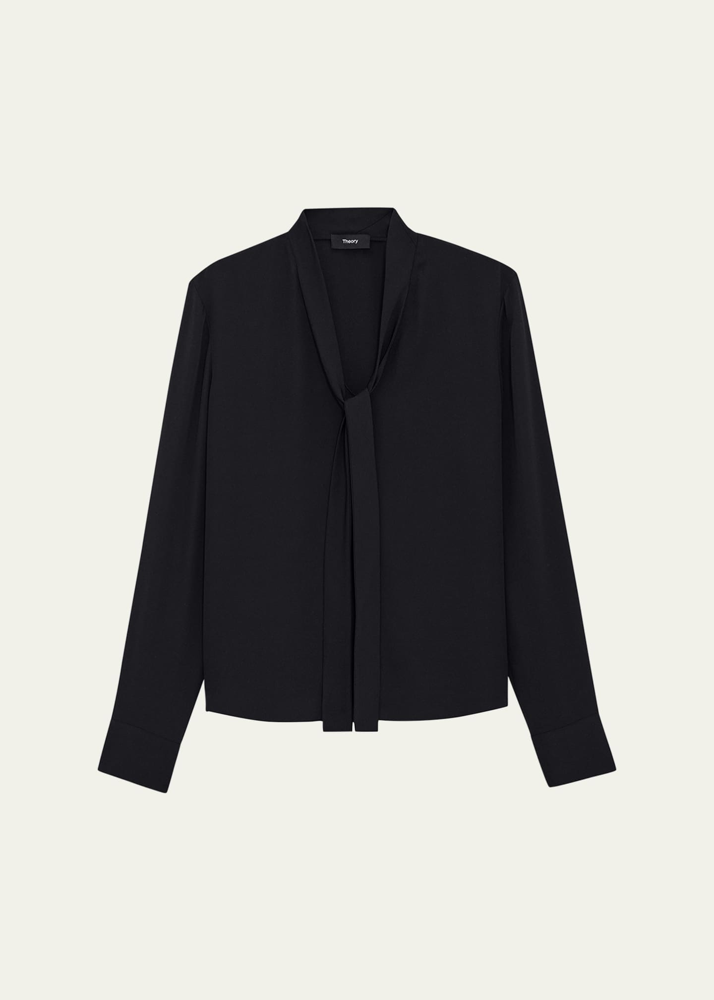 Theory Silk Tie Blouse - Bergdorf Goodman