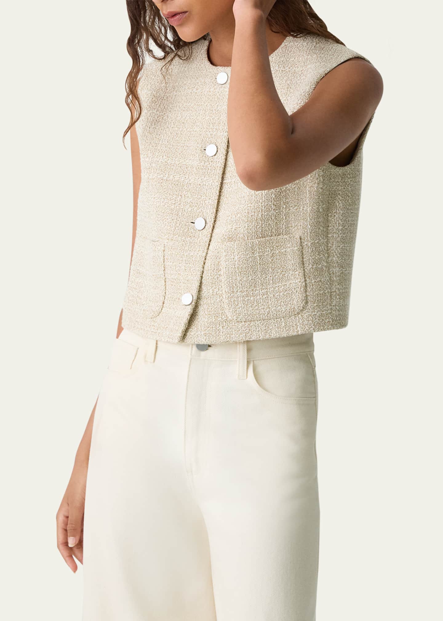 Theory Tweed Pocket Vest Image 4 of 5
