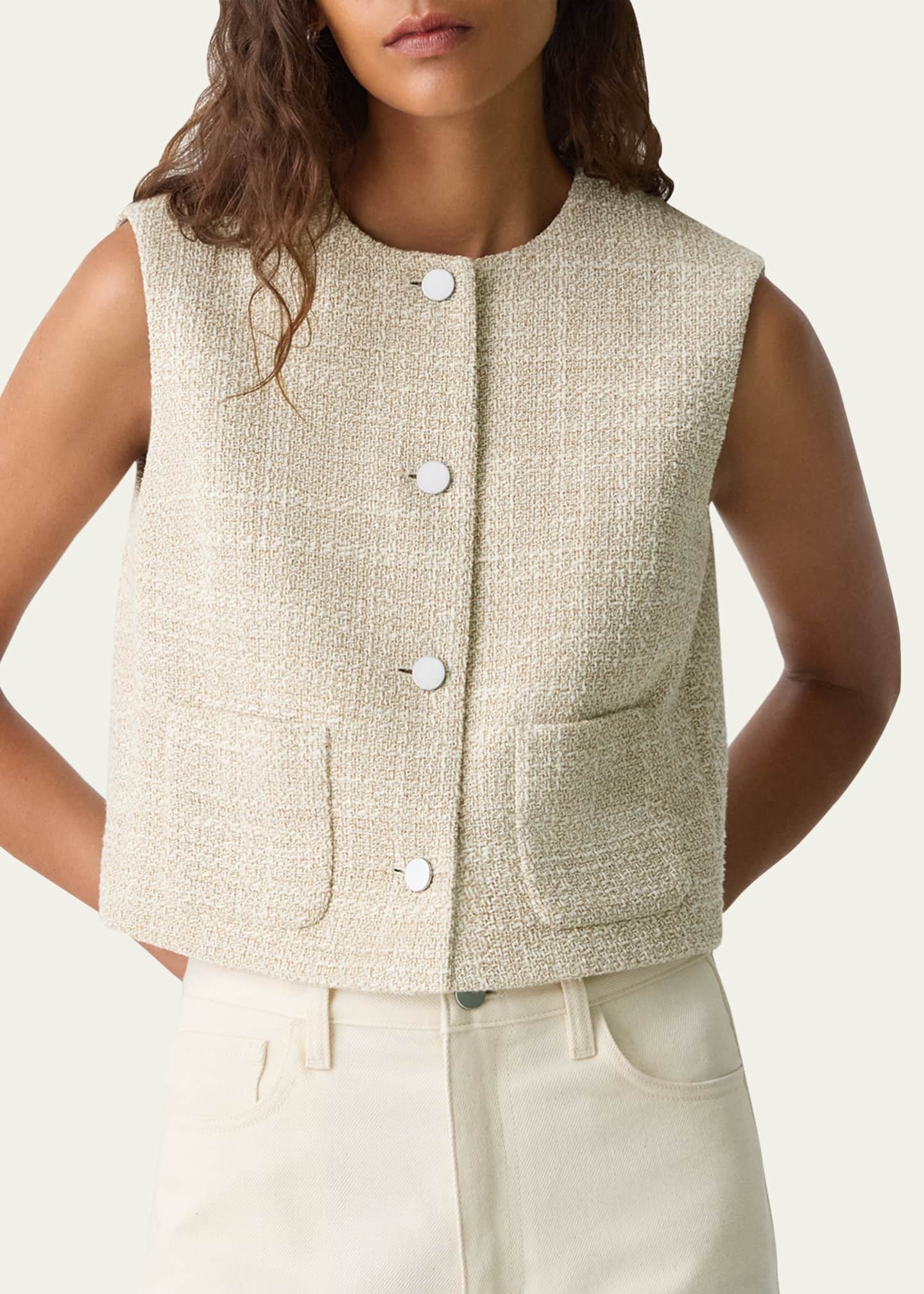 Theory Tweed Pocket Vest Image 5 of 5