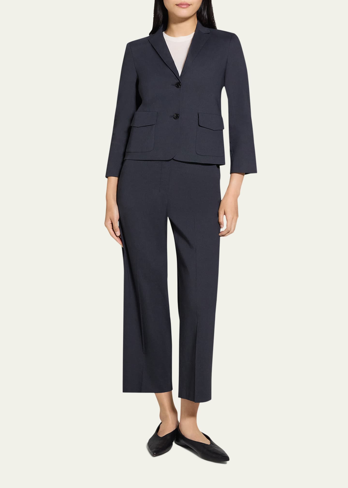 Theory Shrunken Crunch Linen Jacket Image 2 of 5