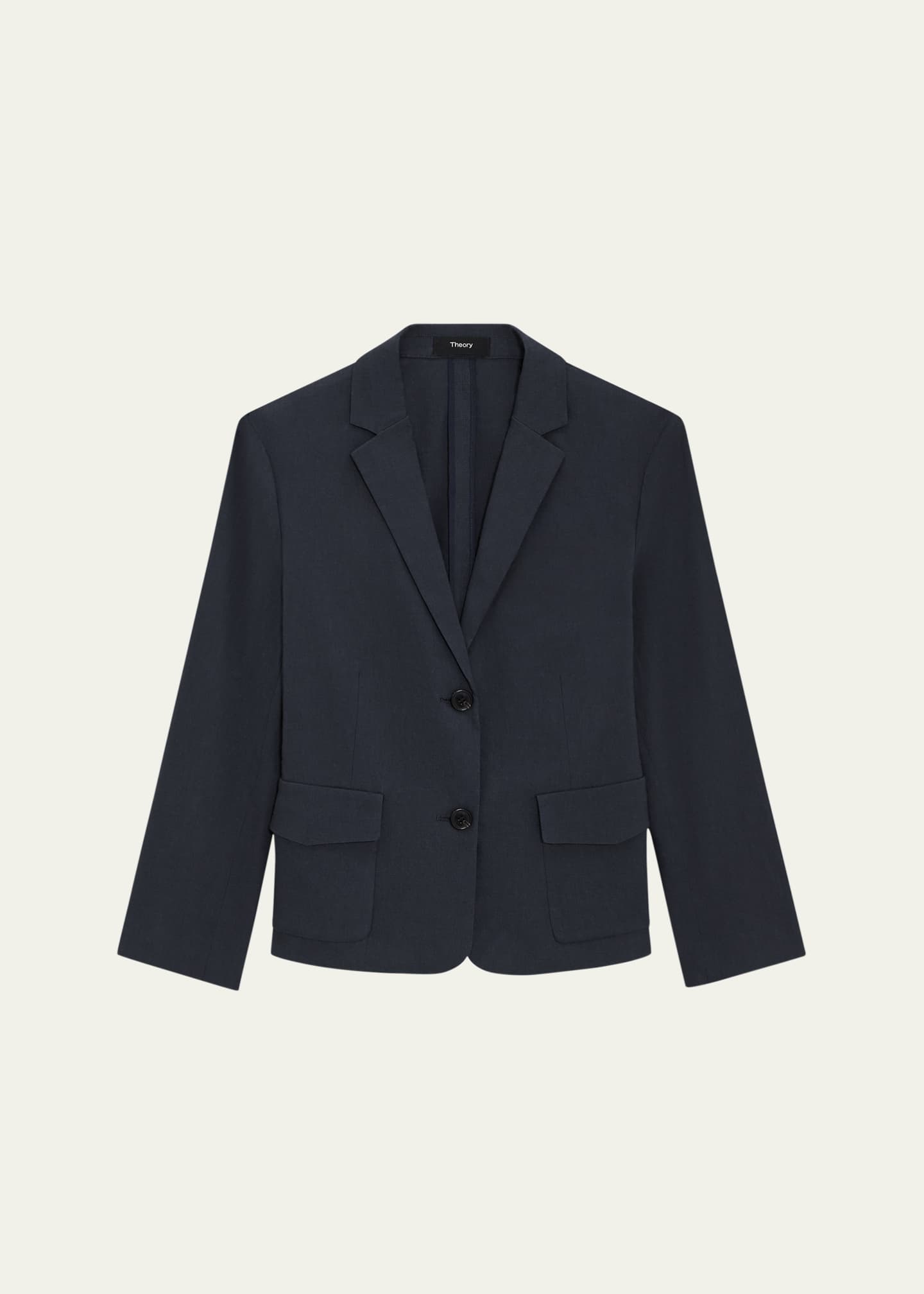 Theory Shrunken Crunch Linen Jacket Image 1 of 5