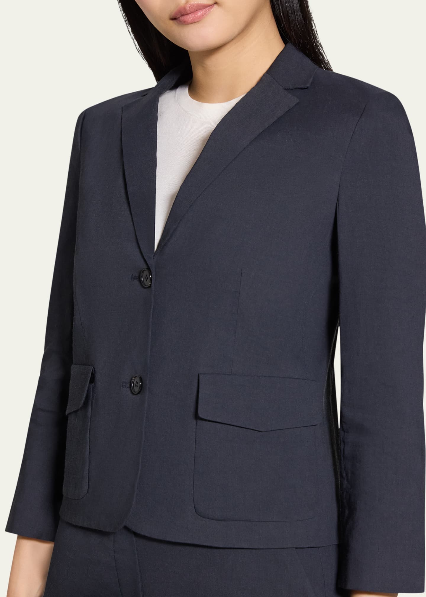 Theory Shrunken Crunch Linen Jacket Image 5 of 5