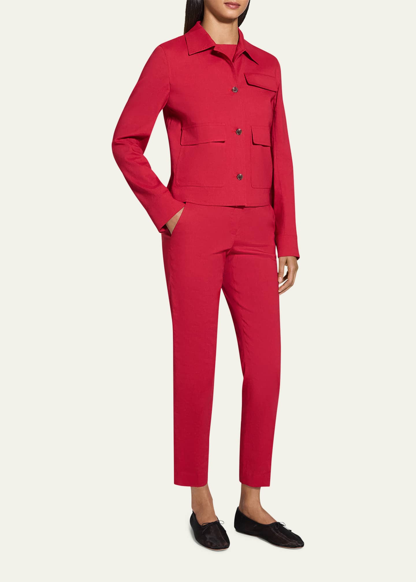 Theory Casual Crunch Linen Jacket Image 4 of 5