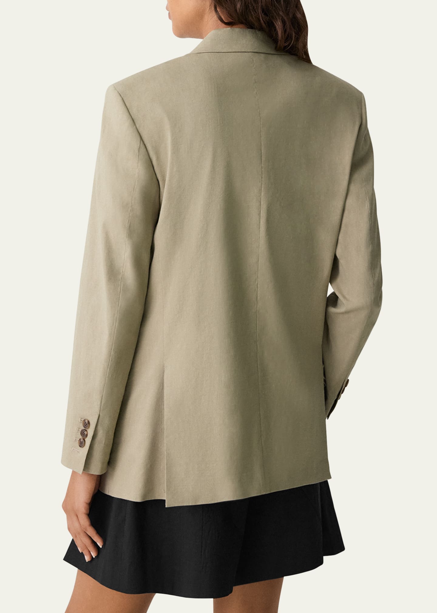Theory Oversized Crunch Linen Blazer Image 3 of 5