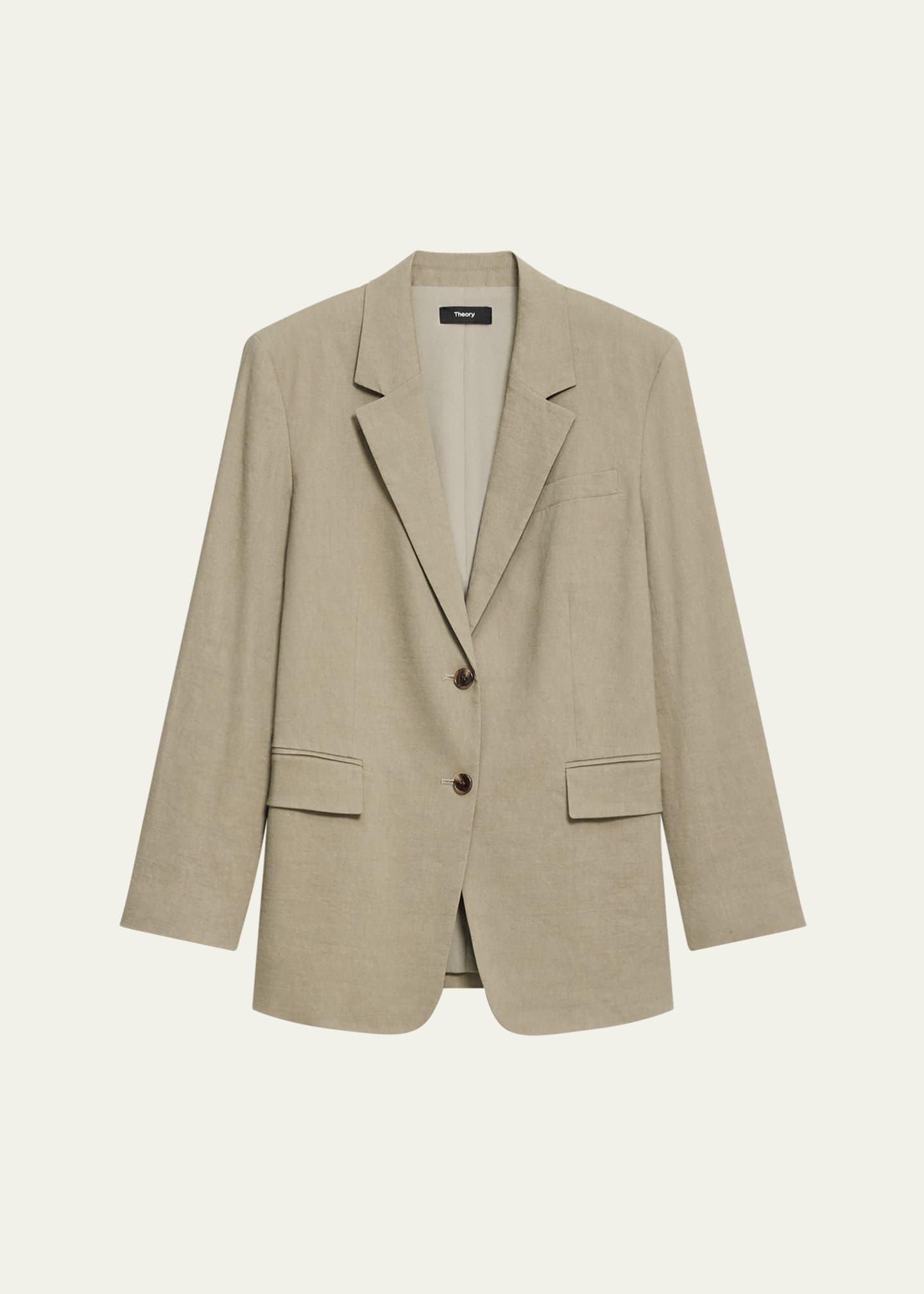 Theory Oversized Crunch Linen Blazer Image 1 of 5