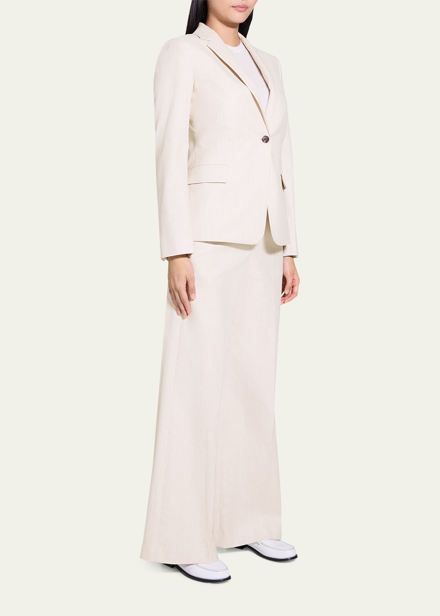 Theory Stripes Canvas Silm-Fit Blazer Image 4 of 5