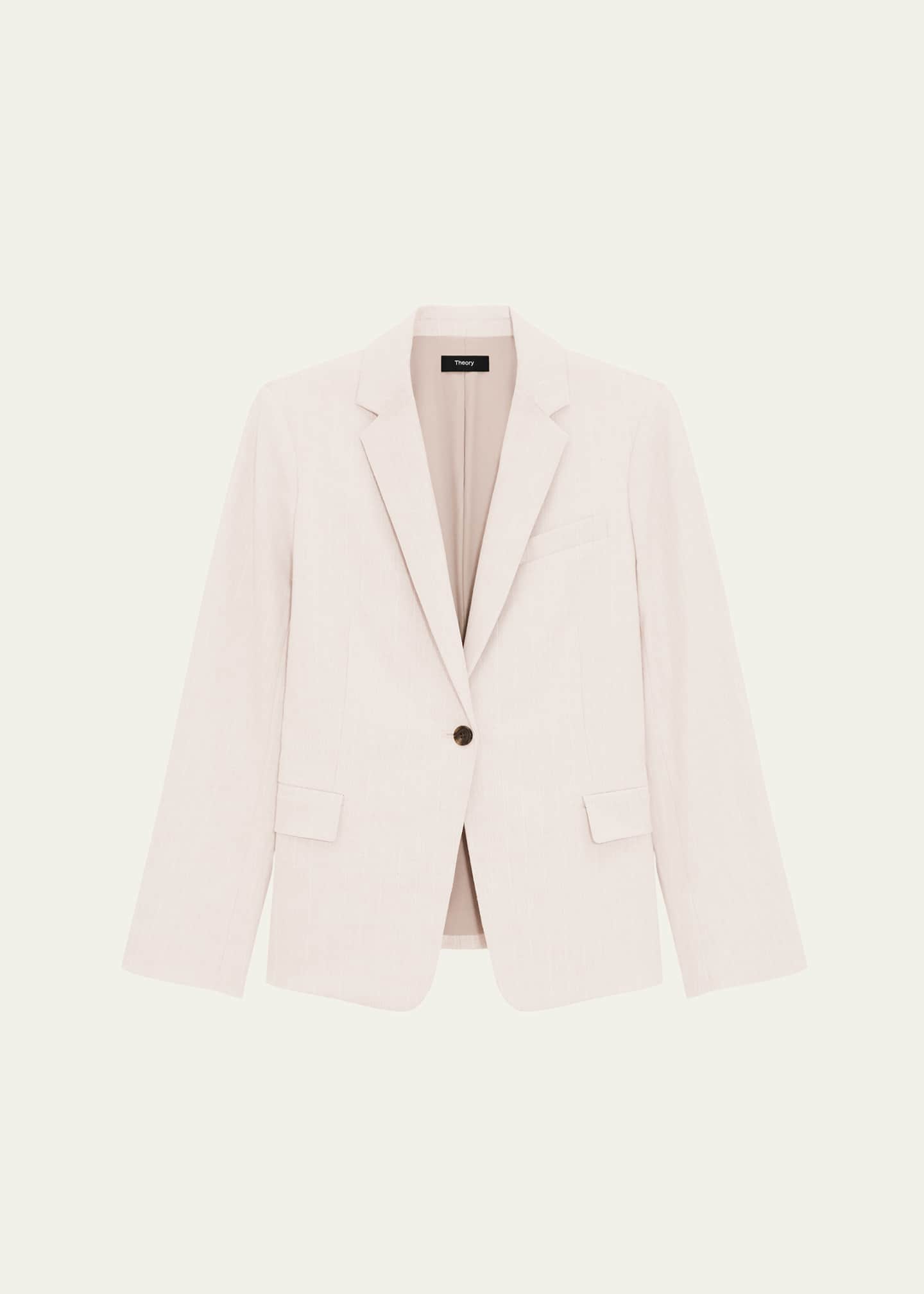 Theory Stripes Canvas Silm-Fit Blazer Image 1 of 5