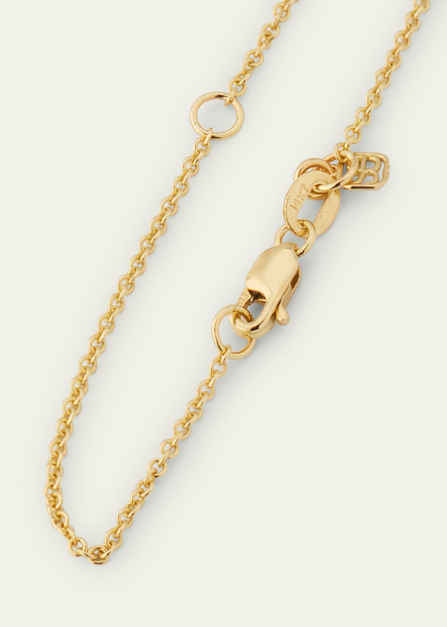 Sydney Evan 14K Yellow Gold Fluted Bar Charm with Diamonds Image 4 of 4