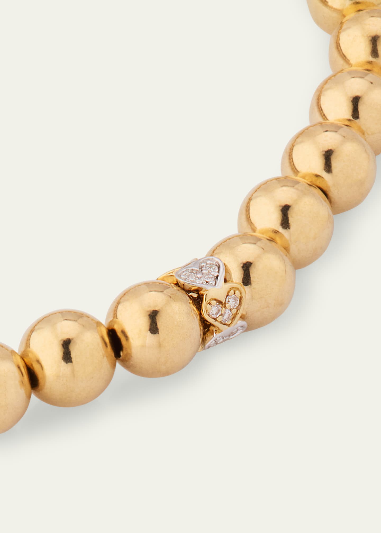 Sydney Evan Eternity Heart Rondelle Bead Bracelet Image 3 of 4