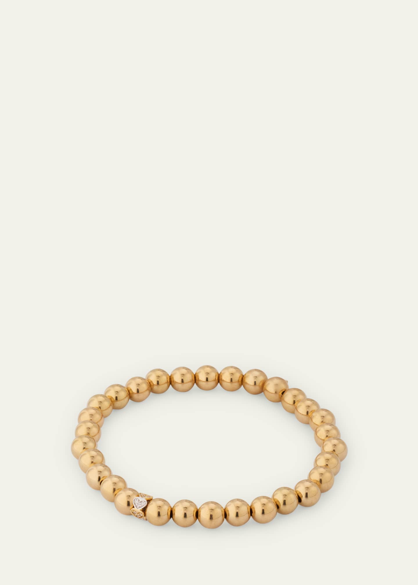 Sydney Evan Eternity Heart Rondelle Bead Bracelet Image 4 of 4