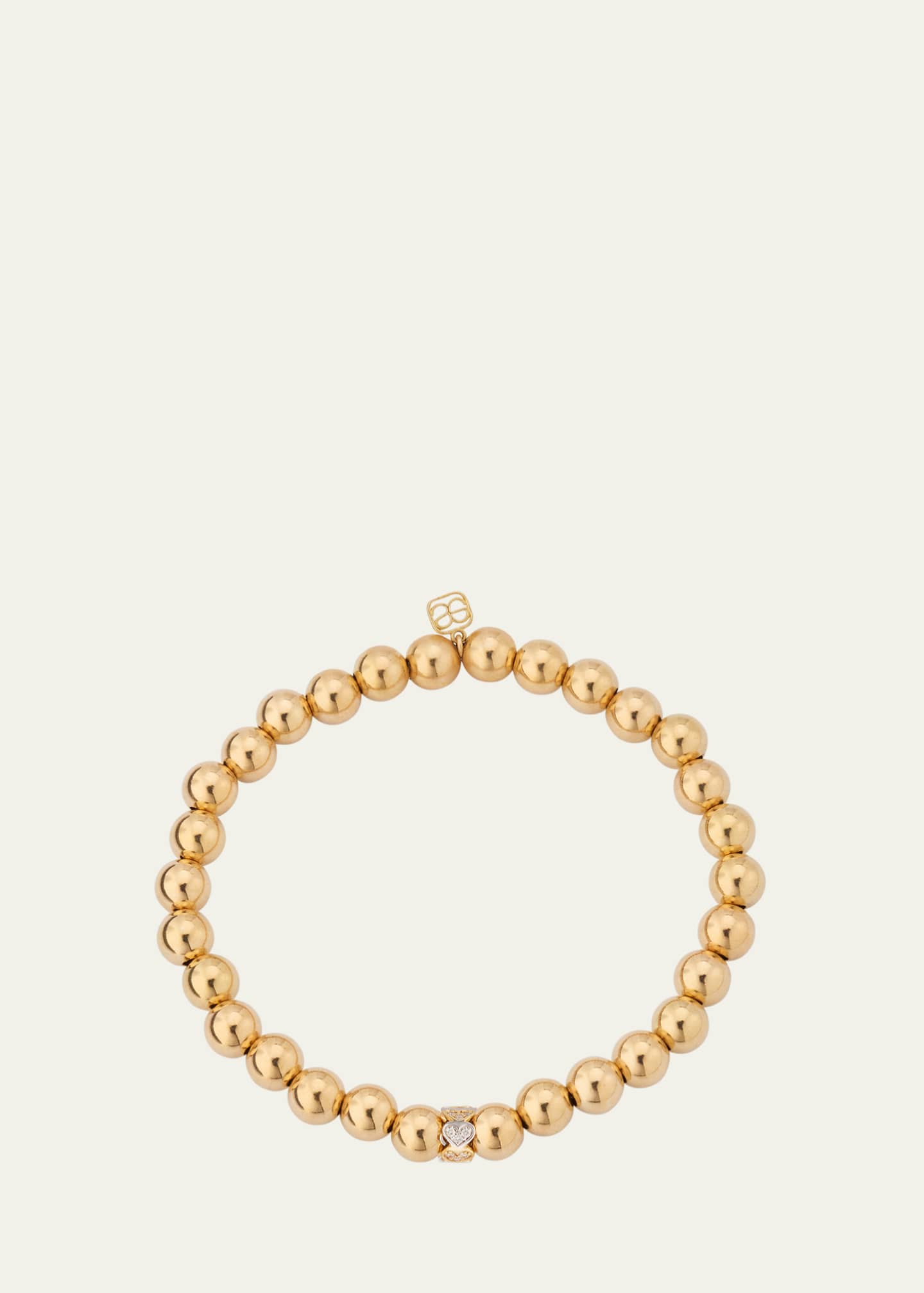 Sydney Evan Eternity Heart Rondelle Bead Bracelet Image 1 of 4