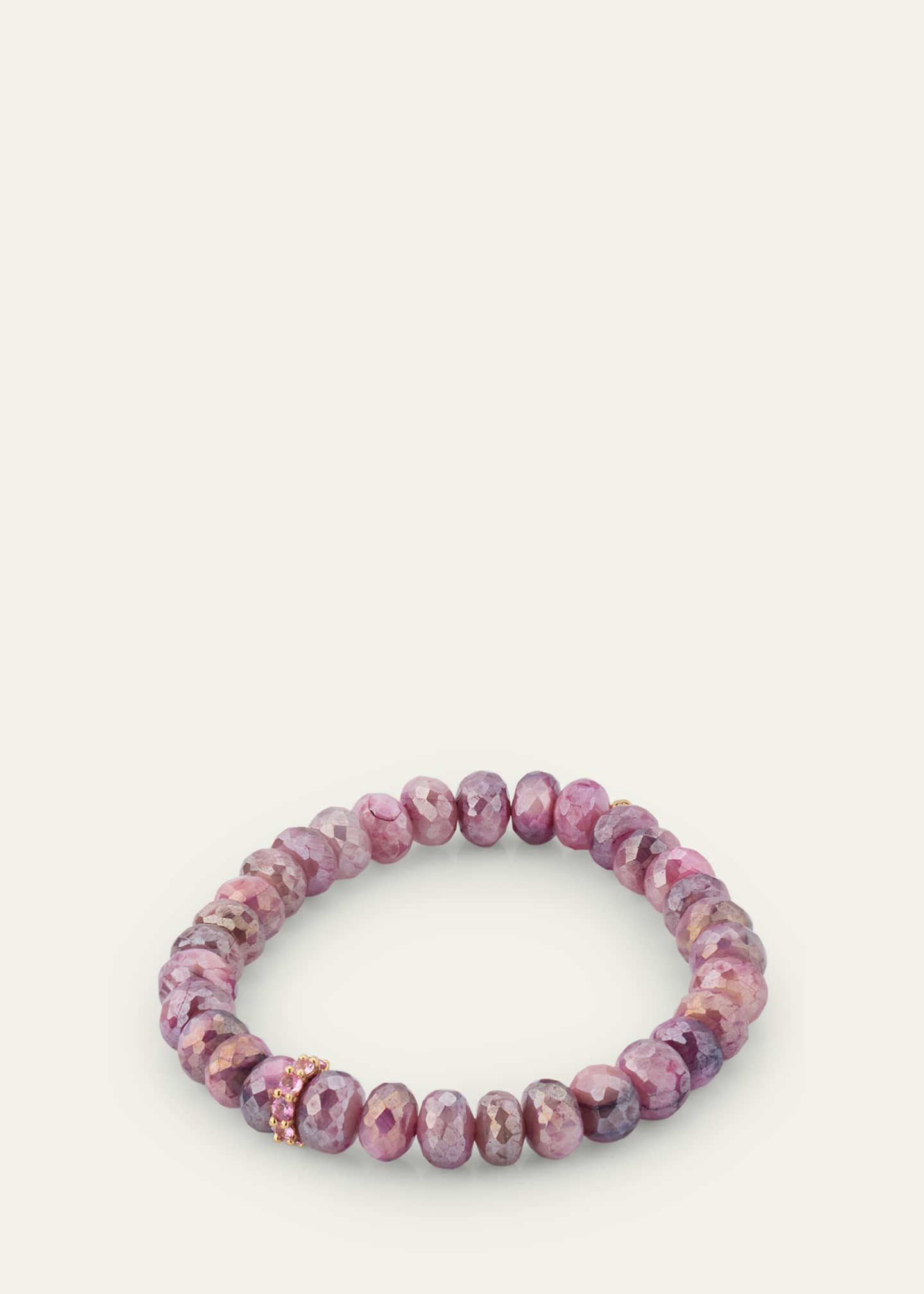 Sydney Evan Pink Sapphire Rondelle Bead Bracelet Image 4 of 4