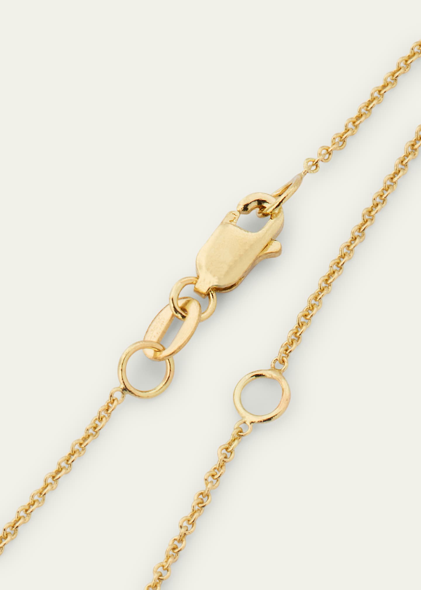 Sydney Evan 14K Yellow Gold Fluted Linked O-Ring Charm with Diamonds Image 4 of 4