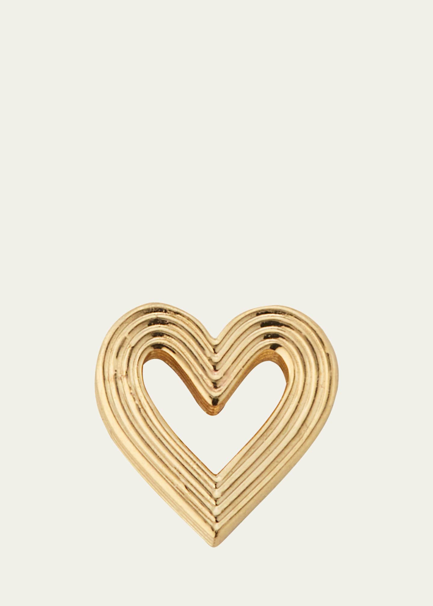 Sydney Evan Fluted Heart Stud Earrings Image 1 of 3