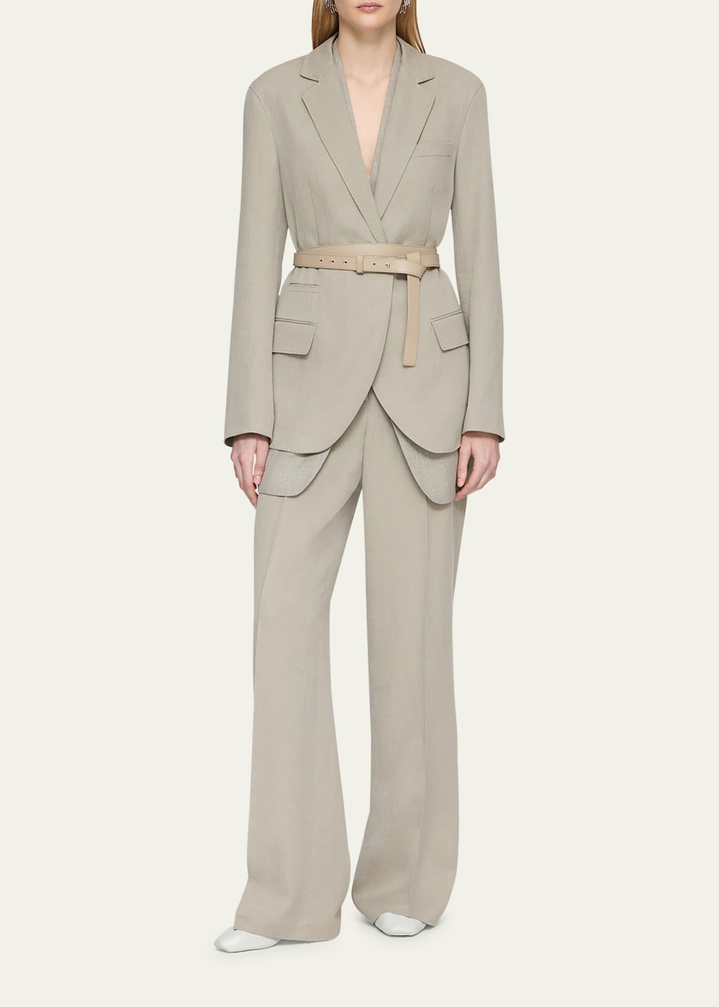 Lafayette 148 New York Neapolitan Belted Single-Button Jacket Image 2 of 5