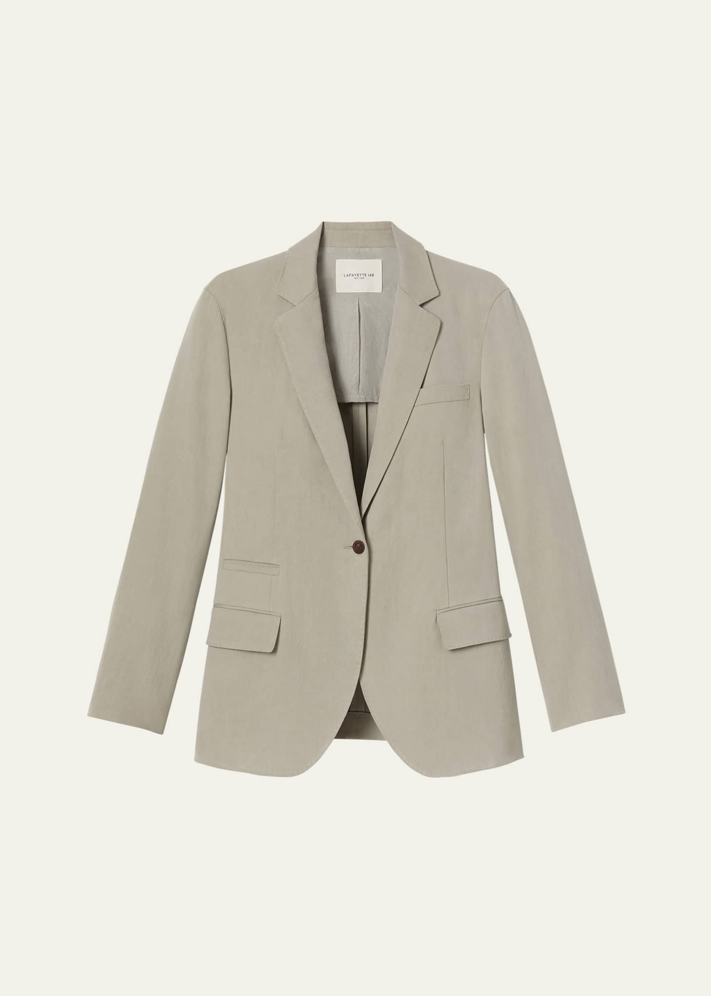 Lafayette 148 New York Neapolitan Belted Single-Button Jacket Image 1 of 5