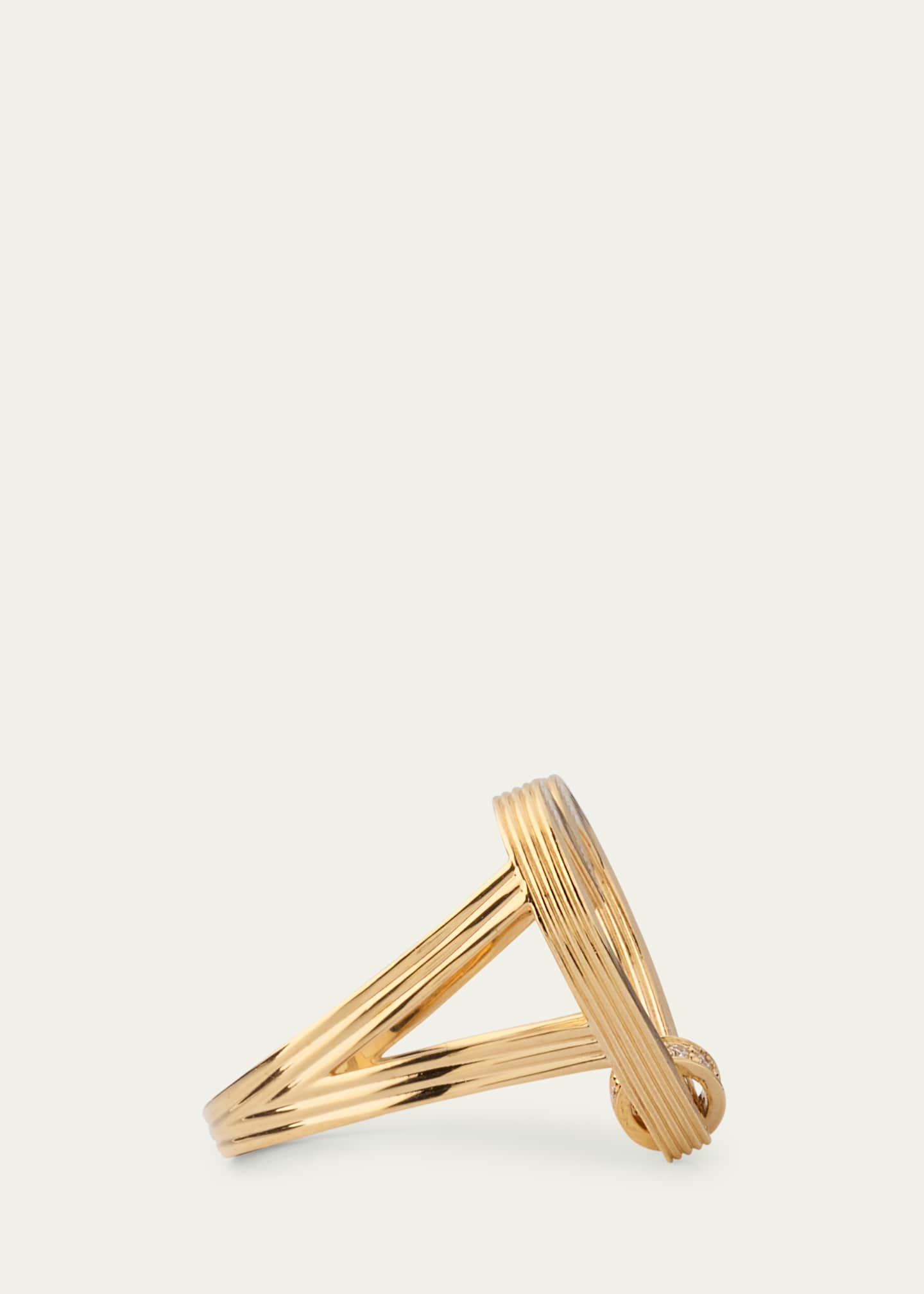 Sydney Evan Fluted Heart Diamond Rondelle Ring Image 3 of 3
