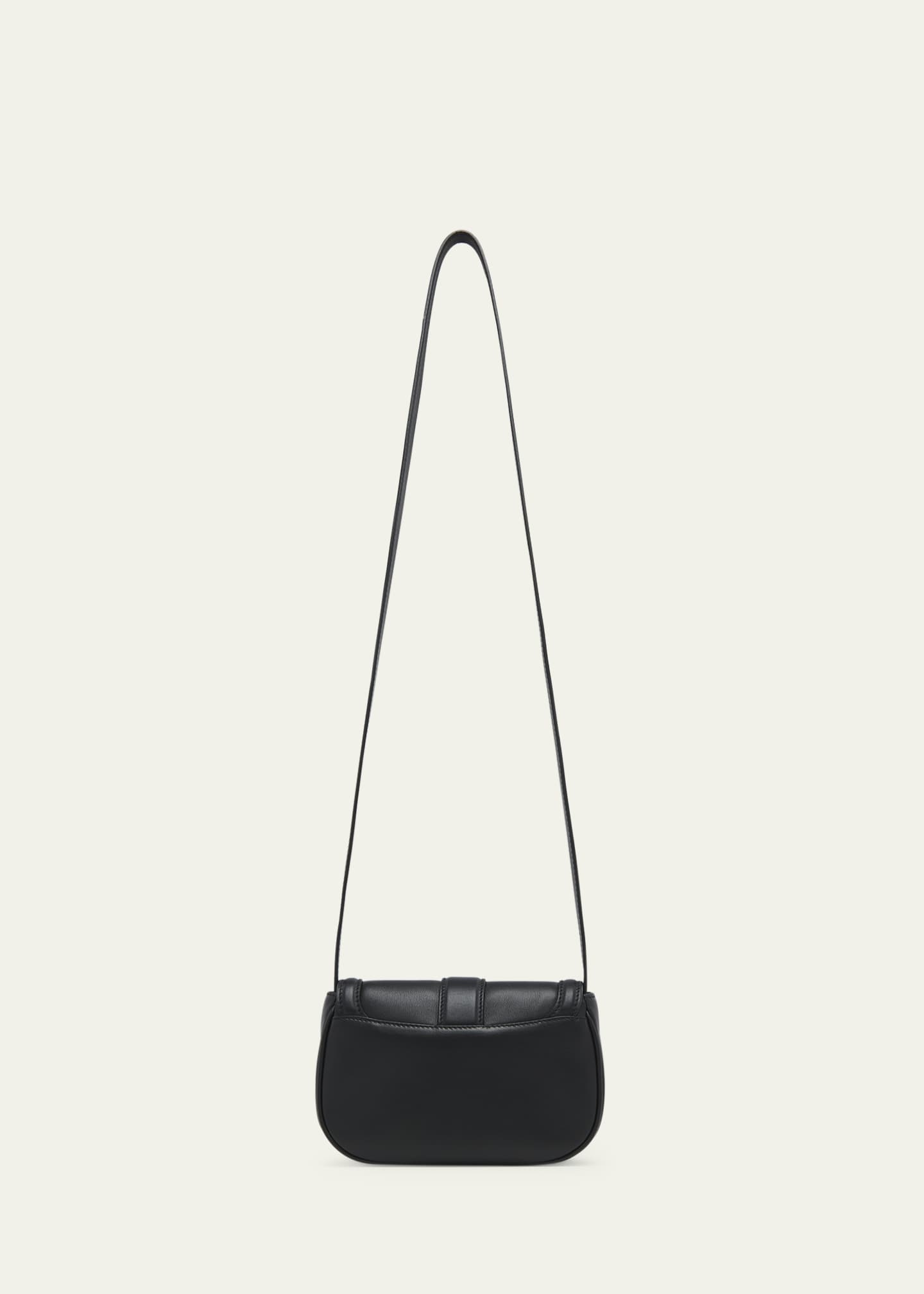 McQueen Mini T Bar Leather Saddle Crossbody Bag Image 3 of 6