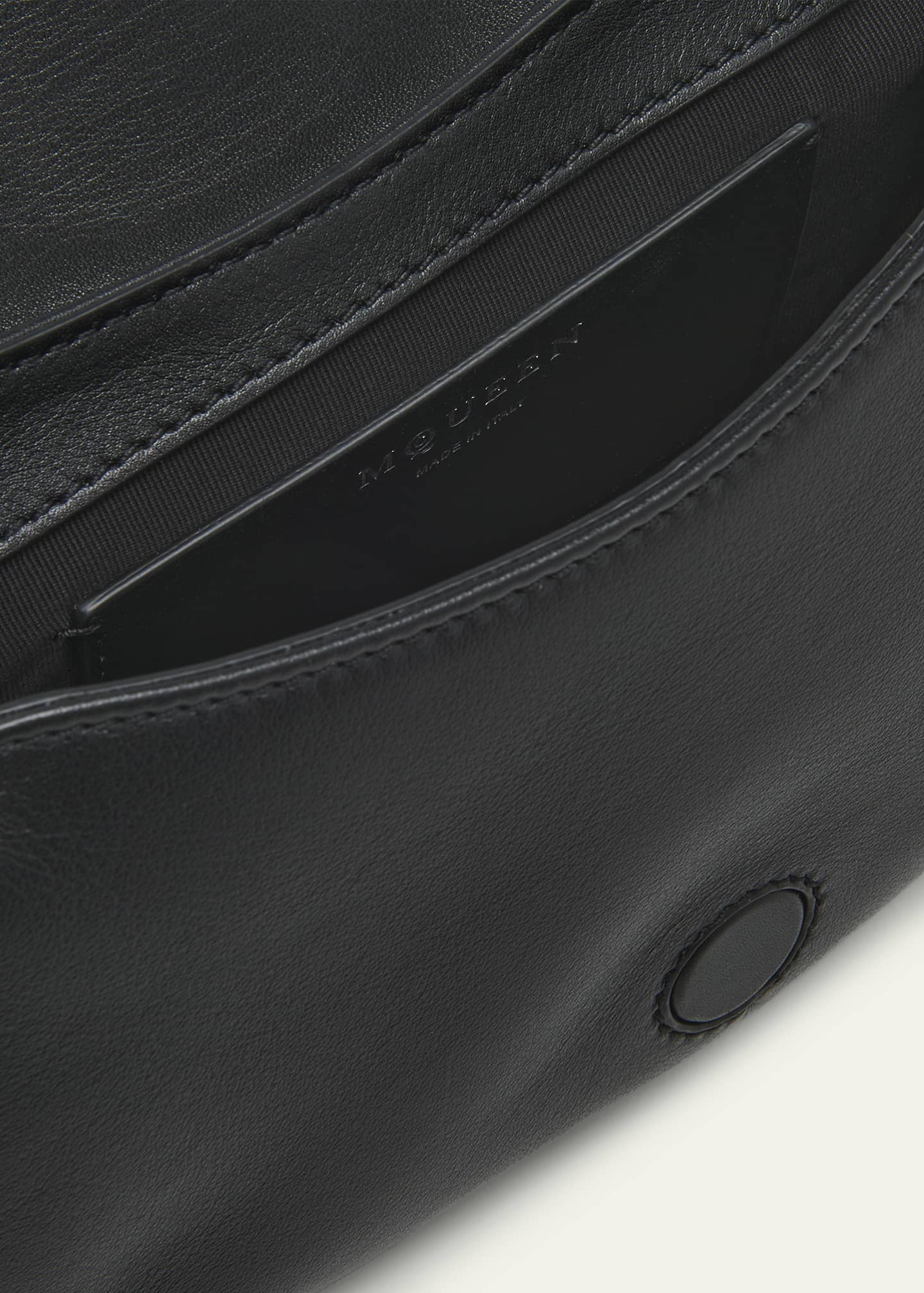 McQueen Mini T Bar Leather Saddle Crossbody Bag Image 4 of 6