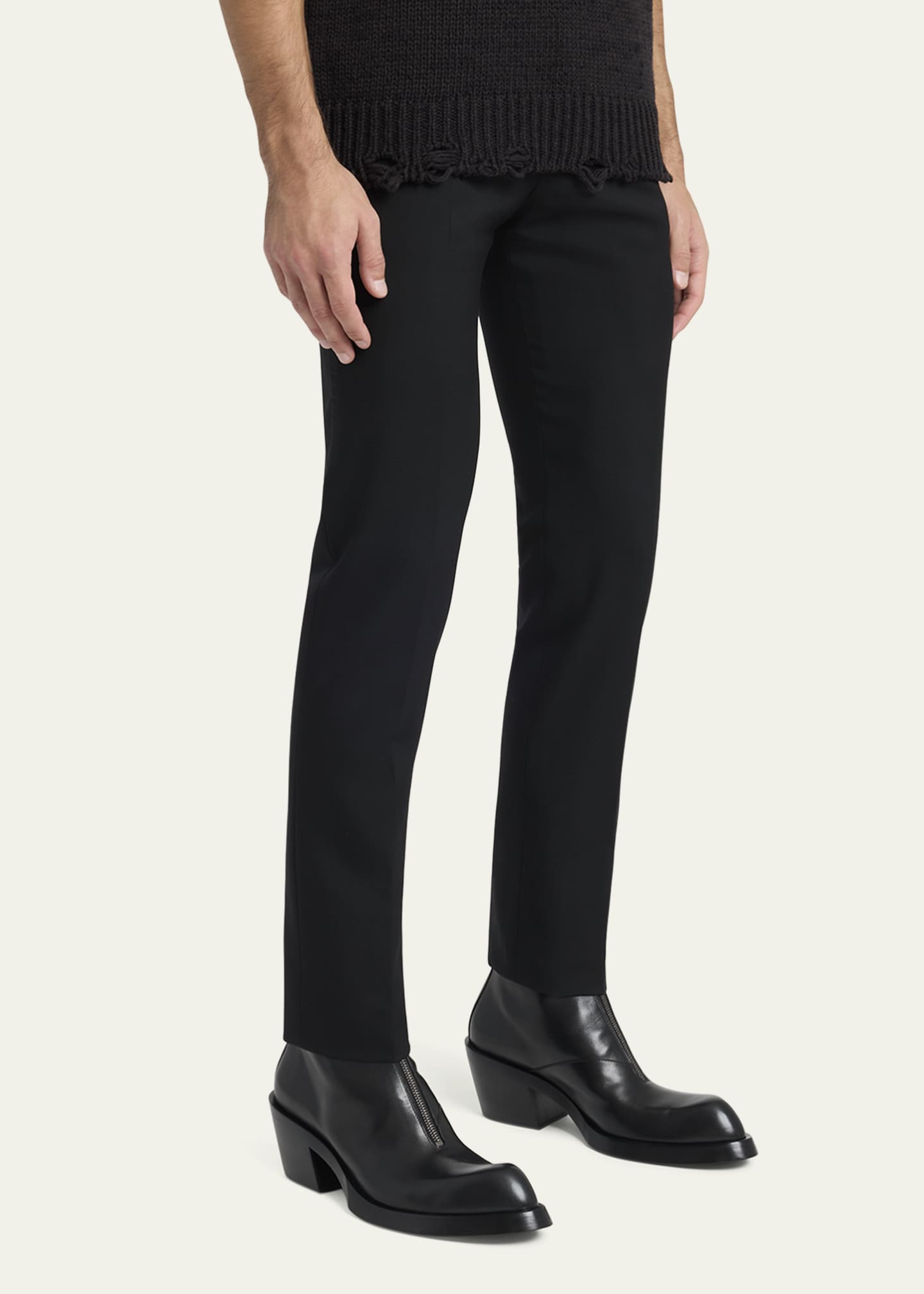 McQueen Men's Sparrow Leather Cuban Boots Image 2 of 6