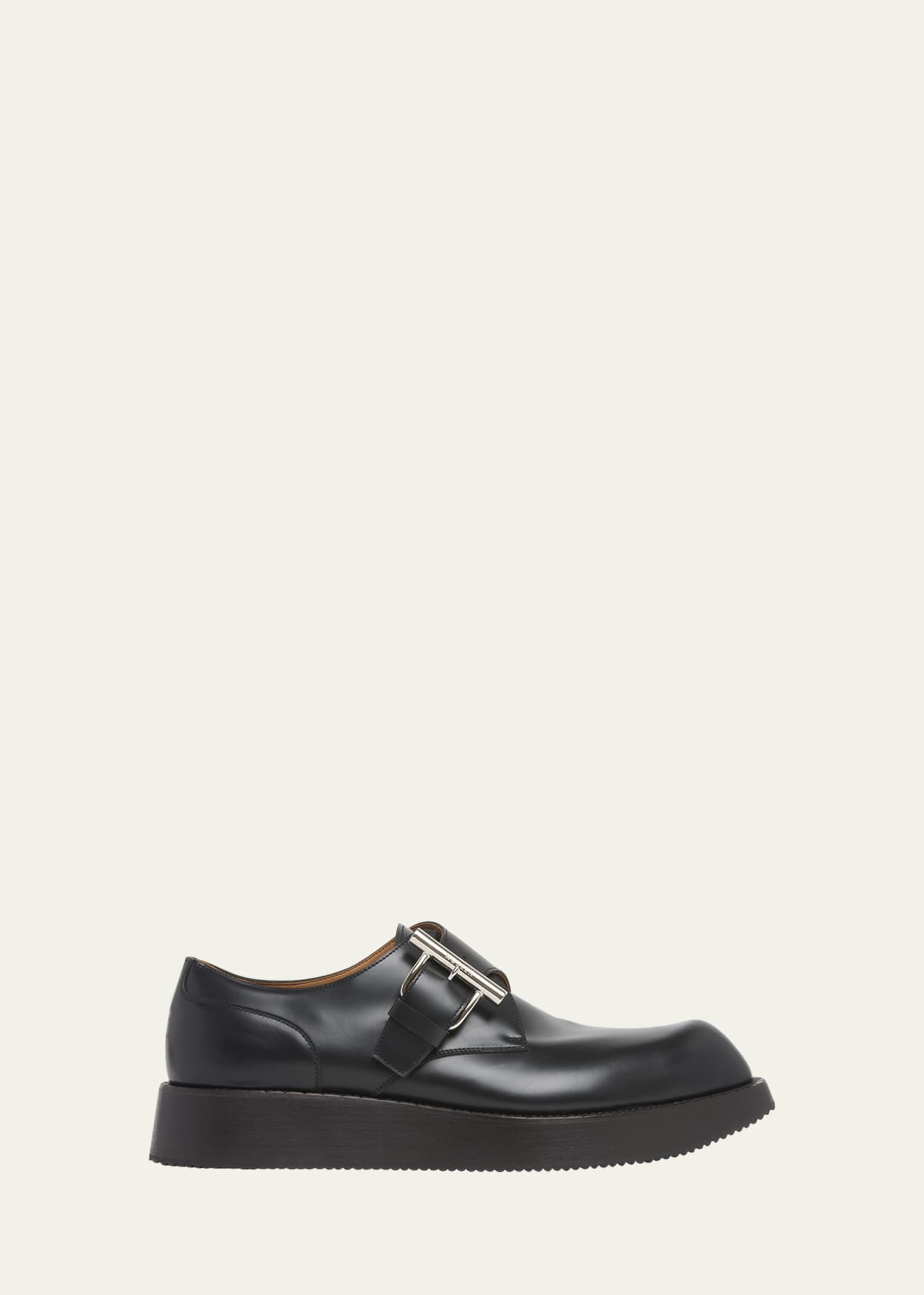McQueen Men's T-Bar Leather Creeper Shoes Image 1 of 6