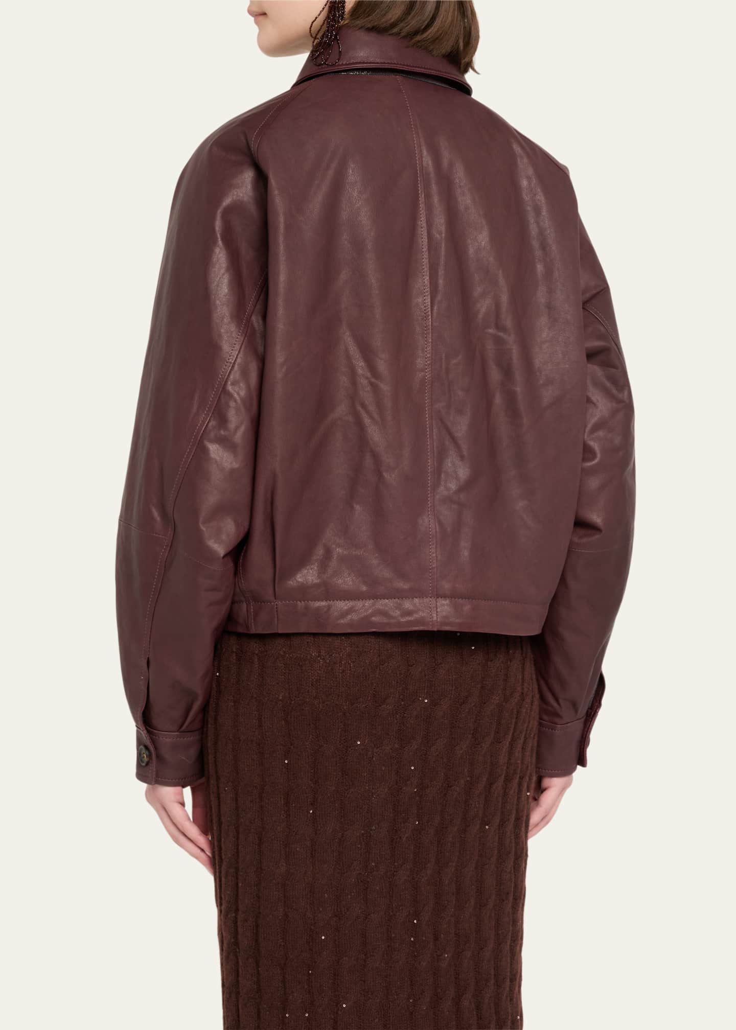 Brunello Cucinelli Vintage Napa Leather Jacket Image 2 of 4