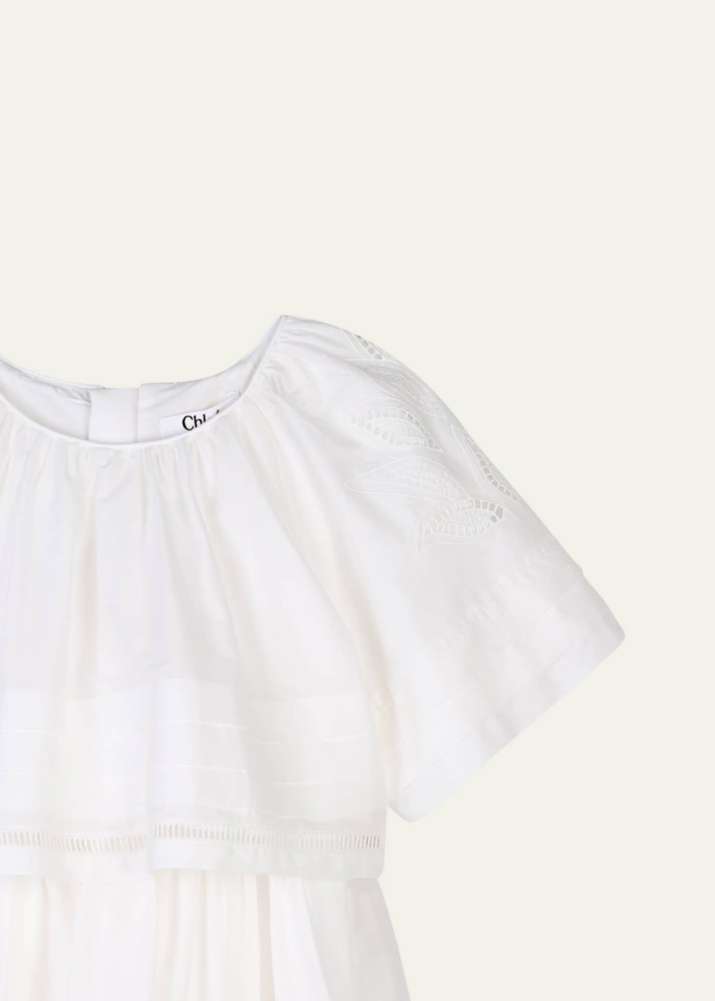 Chloe Girl's Logo-Print Embroidered Dress, Size 8-14 Image 3 of 3
