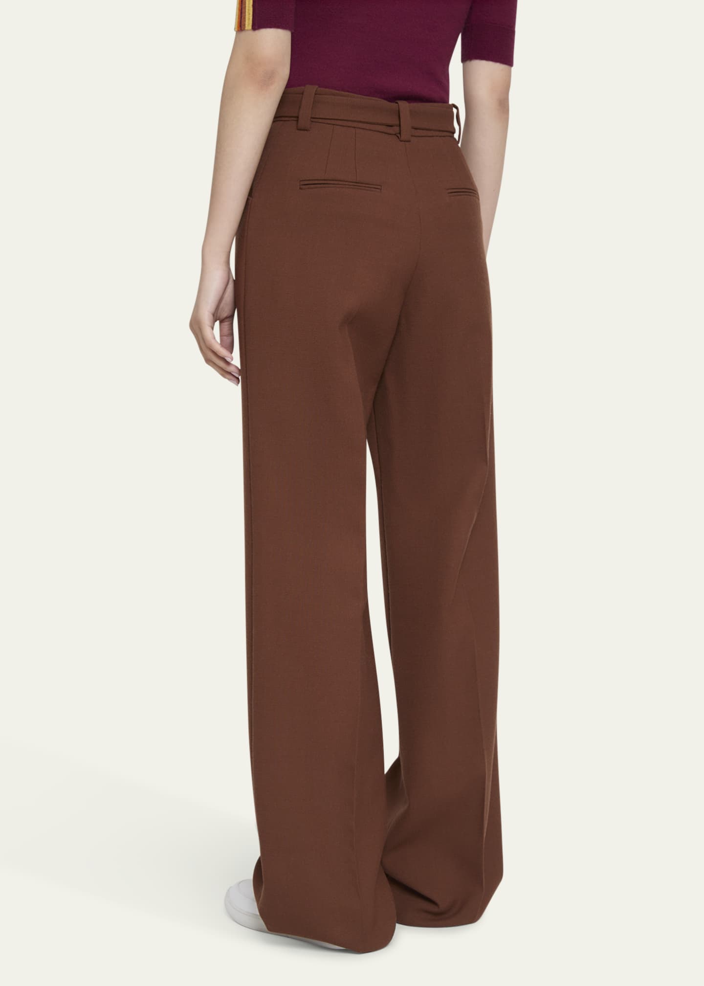 Gabriela Hearst Norman Oversized Self-Tie Wool Pants Image 3 of 5