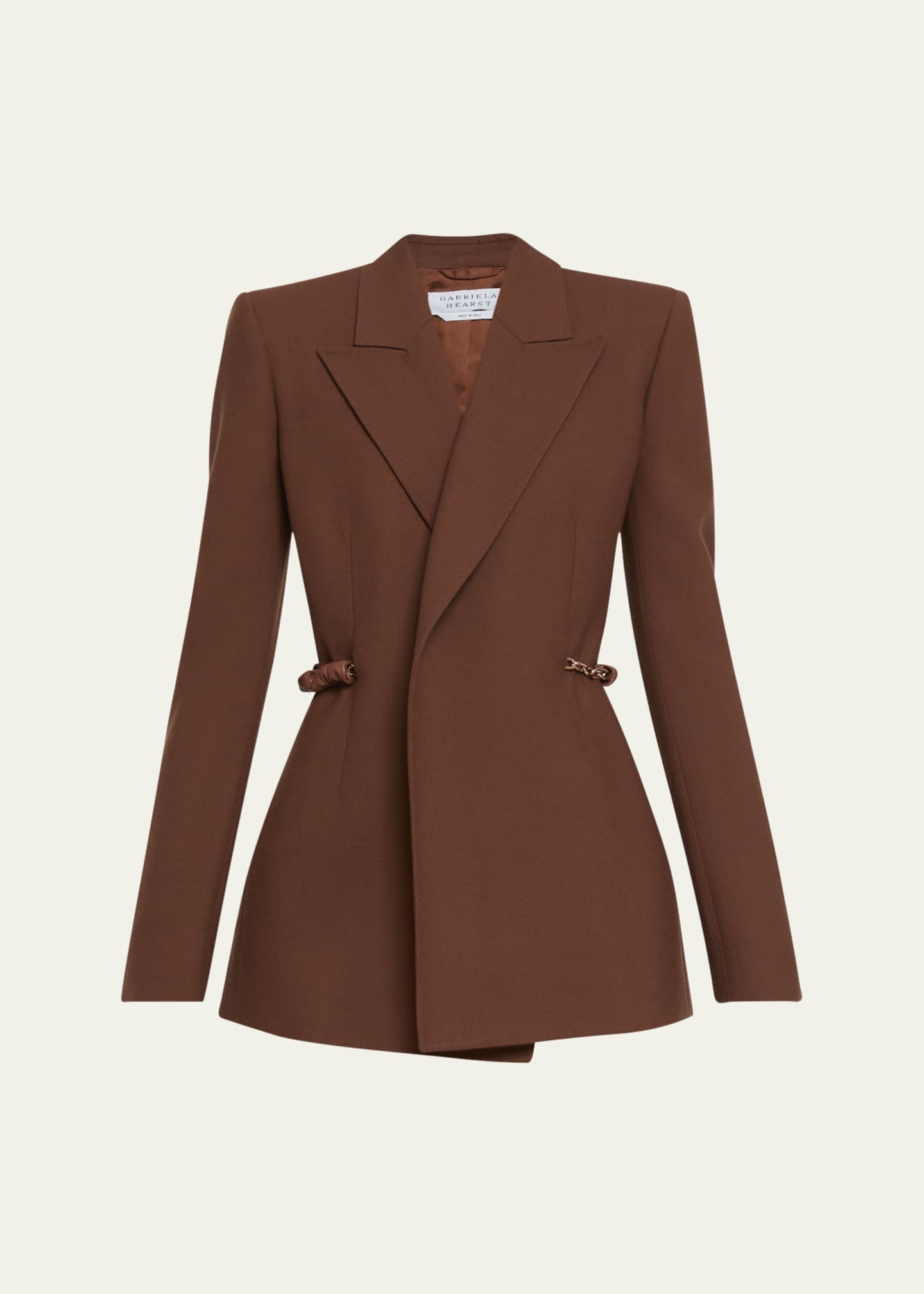 Gabriela Hearst Epona Chain Link Wool Blazer Image 1 of 5