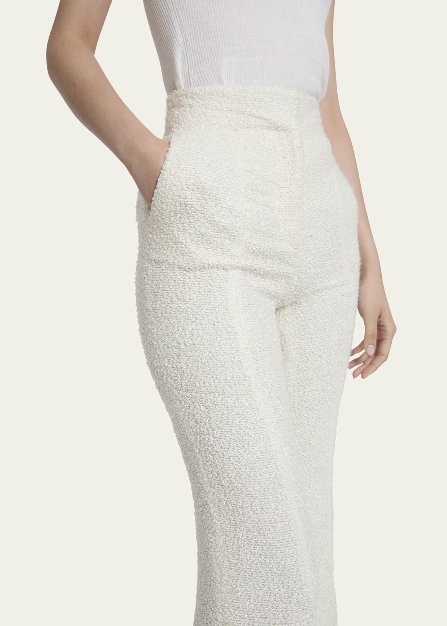 Gabriela Hearst Rhein Flared Textured Silk Pants Image 5 of 5