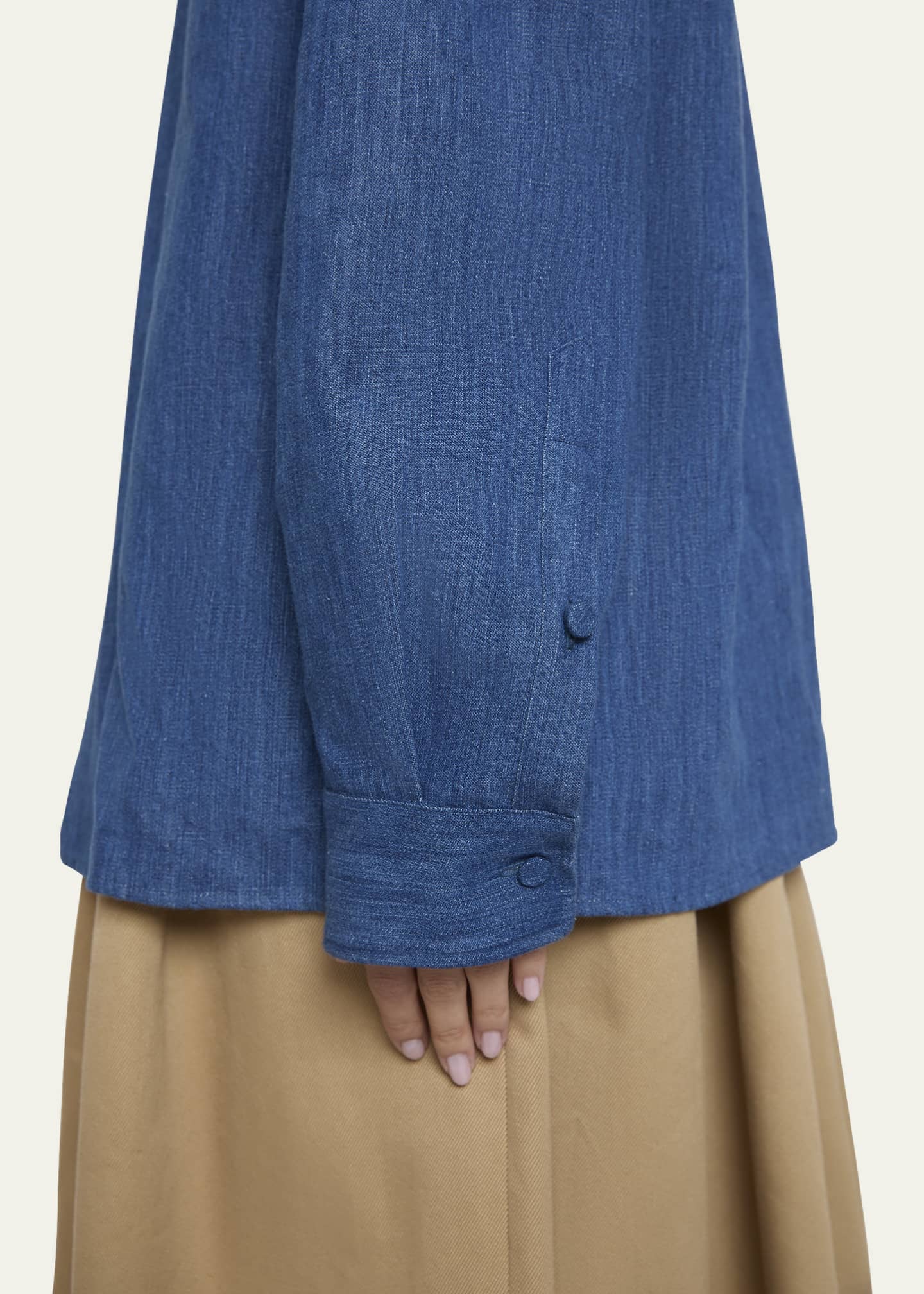Gabriela Hearst Judie Button Down Denim Shirt Image 5 of 5