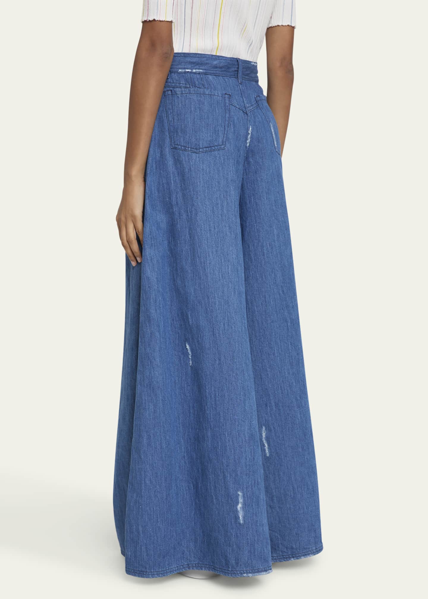 Gabriela Hearst Brenn Distressed Wide Leg Jeans Image 3 of 5