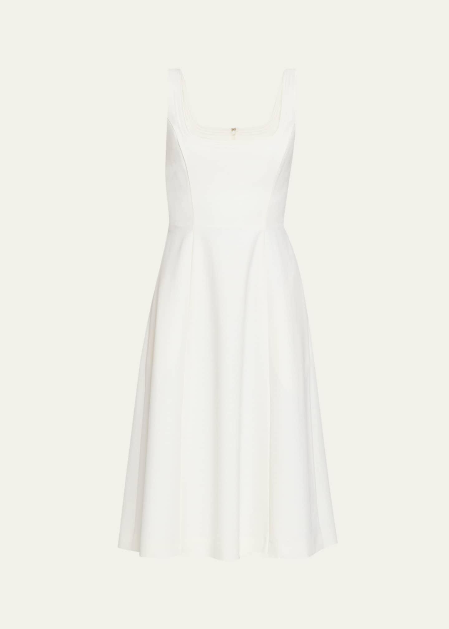 Gabriela Hearst Adaline Seamed Wool Midi Dress Image 1 of 5