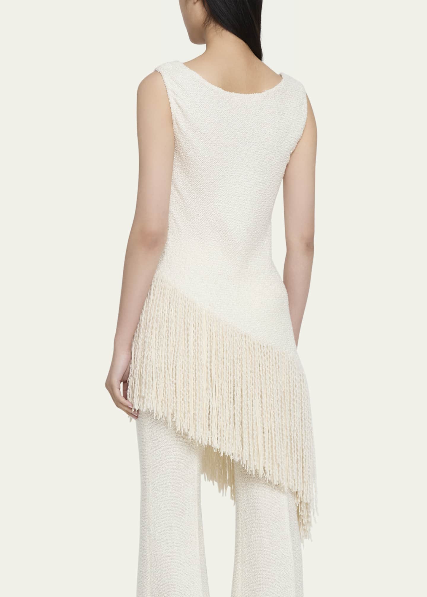 Gabriela Hearst Ursin Fringed Silk Bouclé Top Image 3 of 5