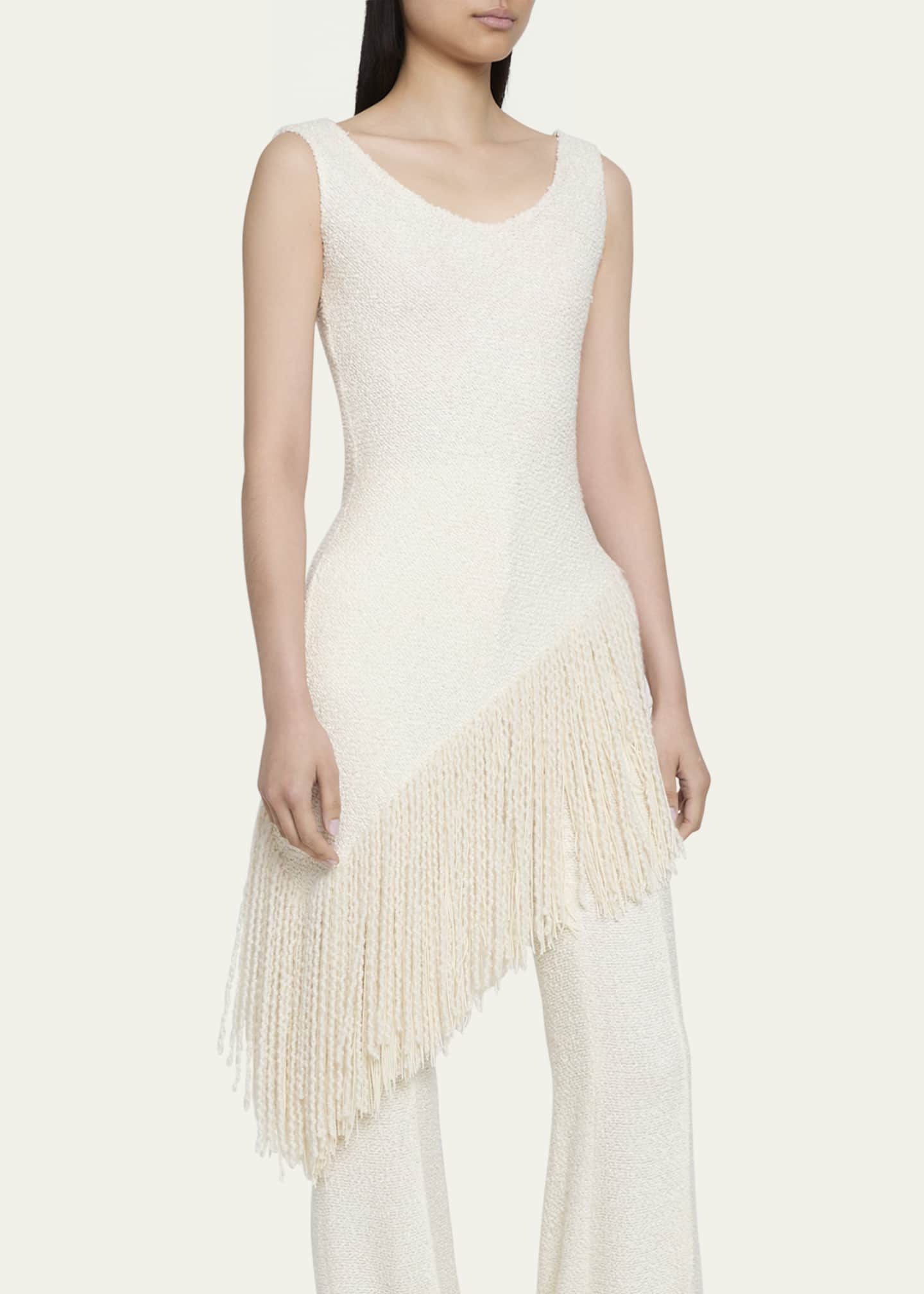Gabriela Hearst Ursin Fringed Silk Bouclé Top Image 4 of 5