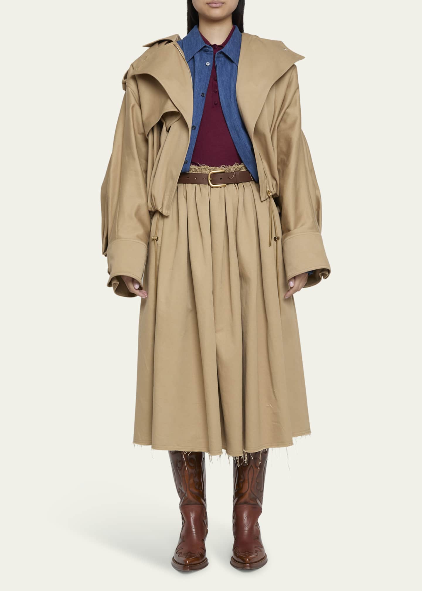 Gabriela Hearst Hunt Drawcord Oversized Trench Jacket Image 2 of 5