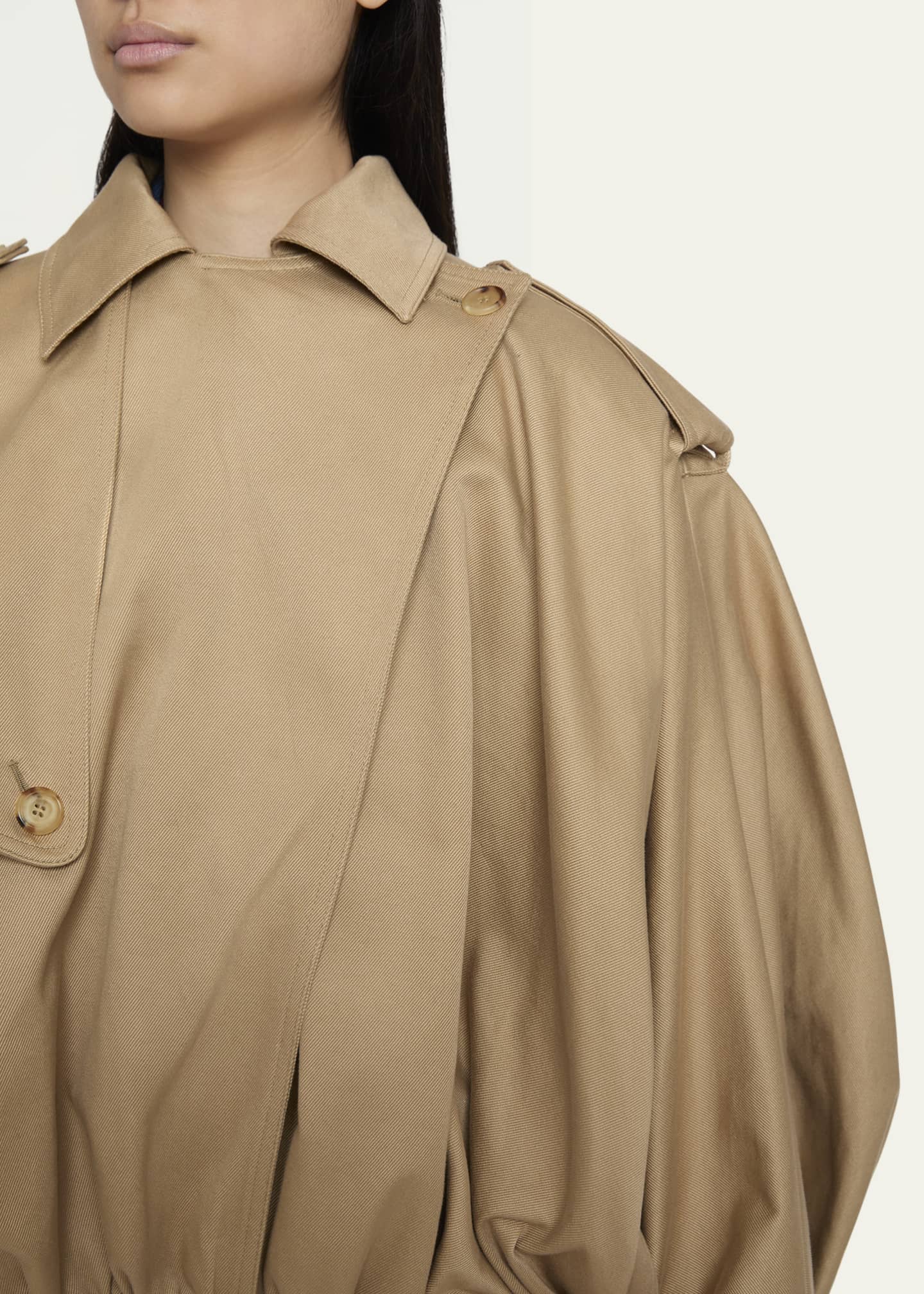 Gabriela Hearst Hunt Drawcord Oversized Trench Jacket Image 5 of 5